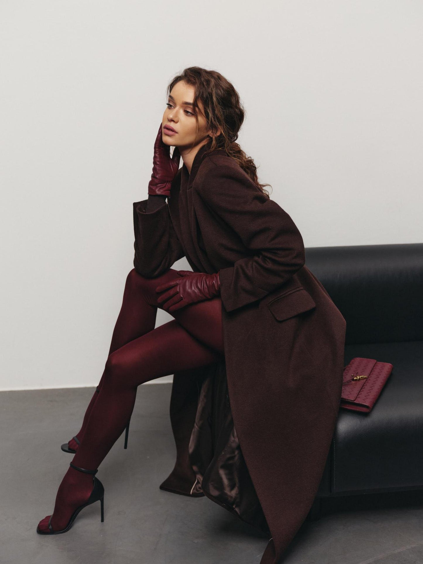 Tailored wool cashmere maxi coat