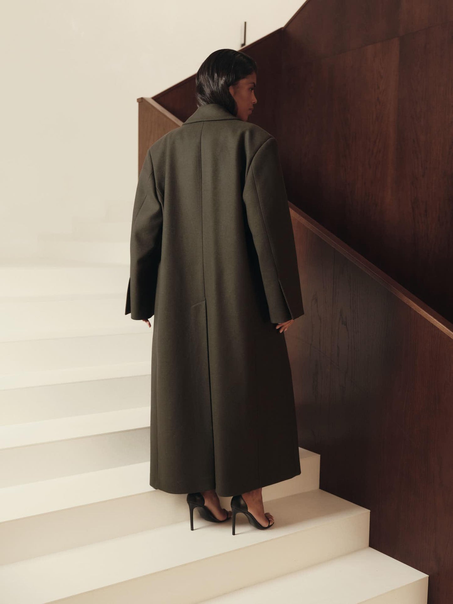 Oscar relaxed fit coat in wool cashmere blend