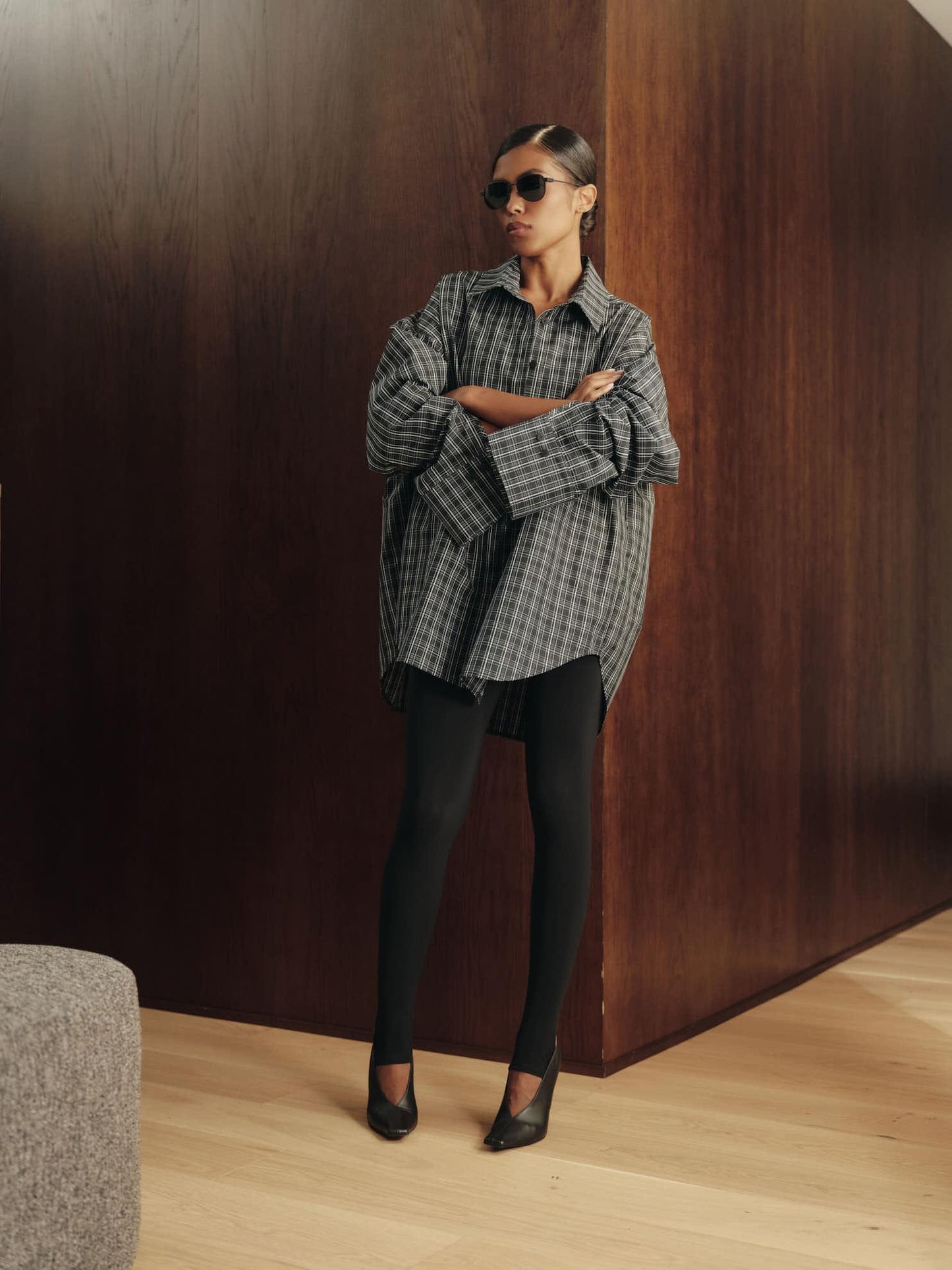 Relaxed fit cotton shirt with breast pocket