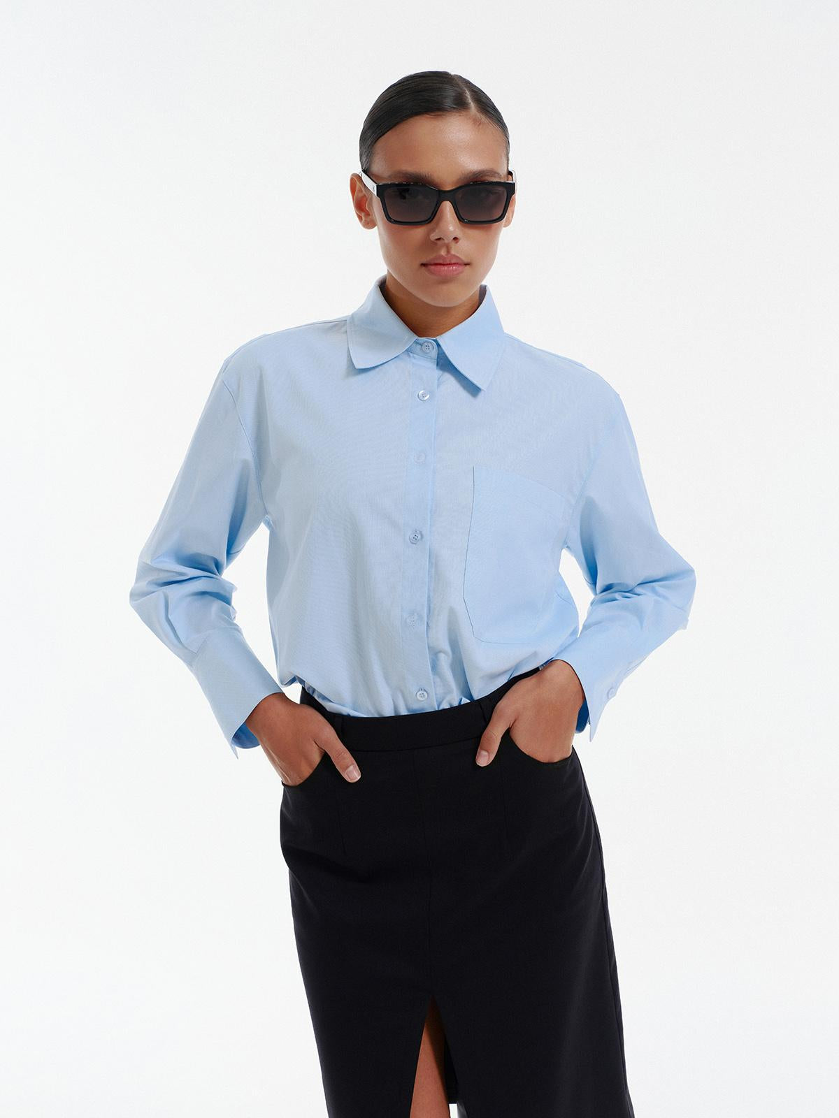 Oxford cotton contemporary fit shirt