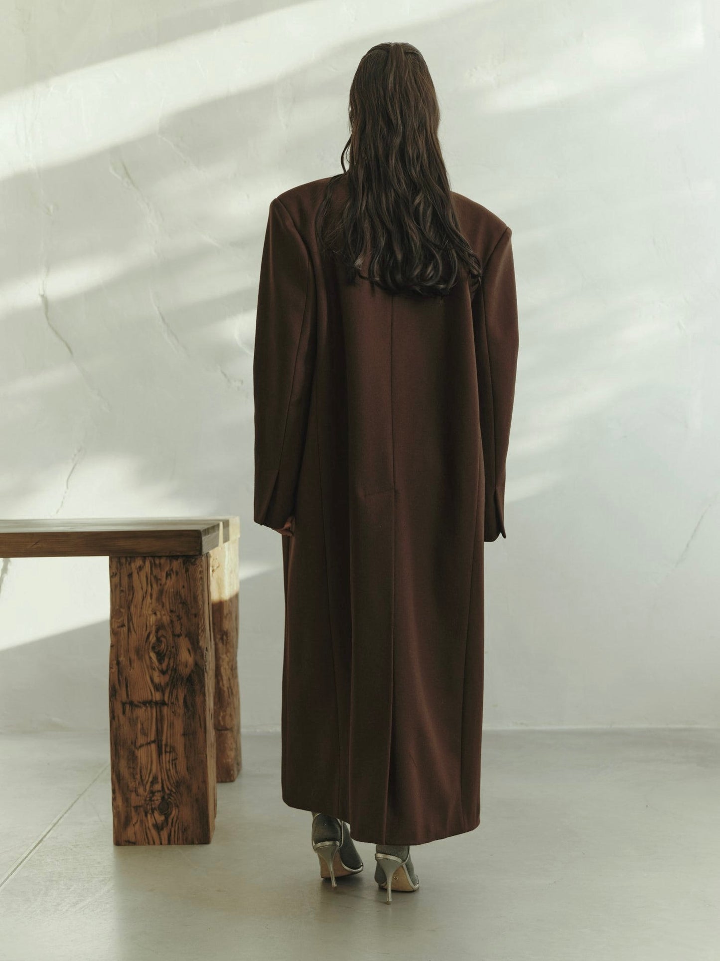 Oscar deep olive cashmere coat