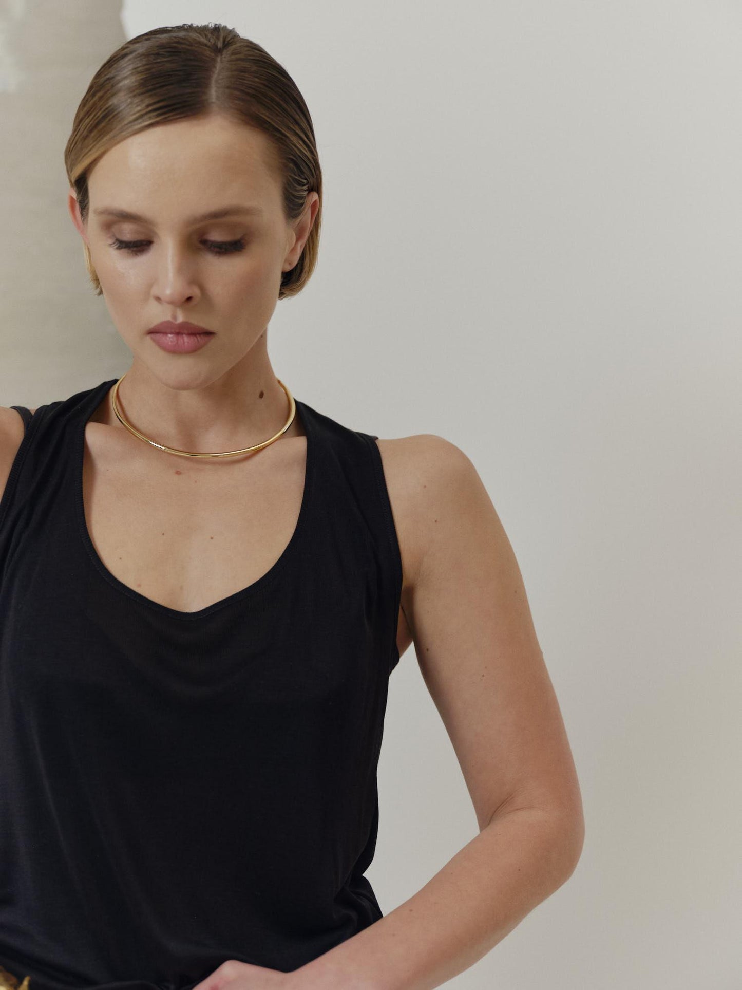 Silk blend tank top