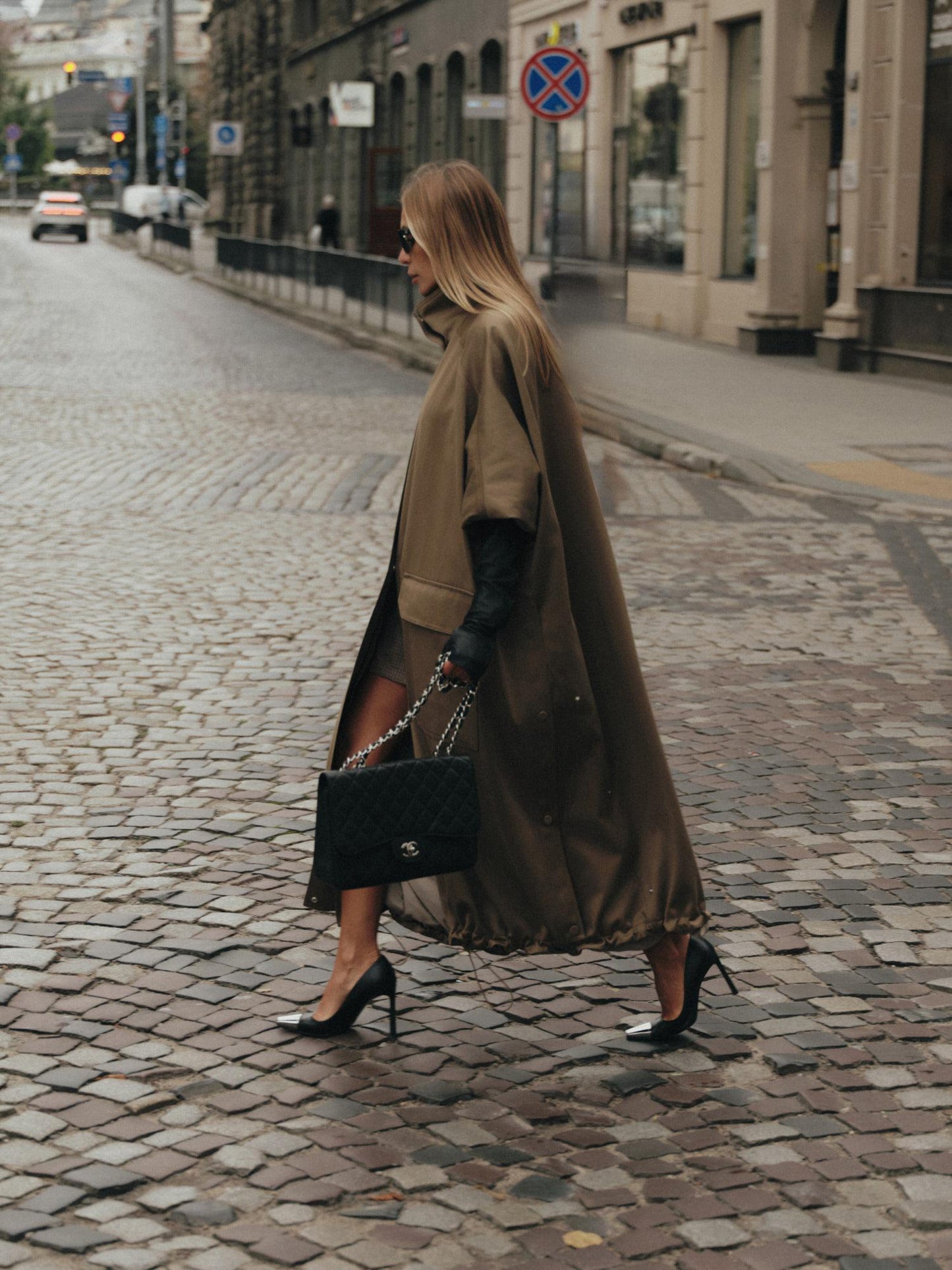 Heavy cotton maxi volume lined waterproof trench parka