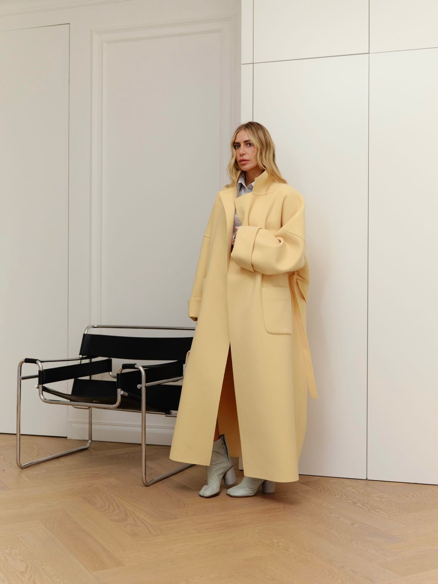 Tokyo unlined wool blend maxi coat with belt