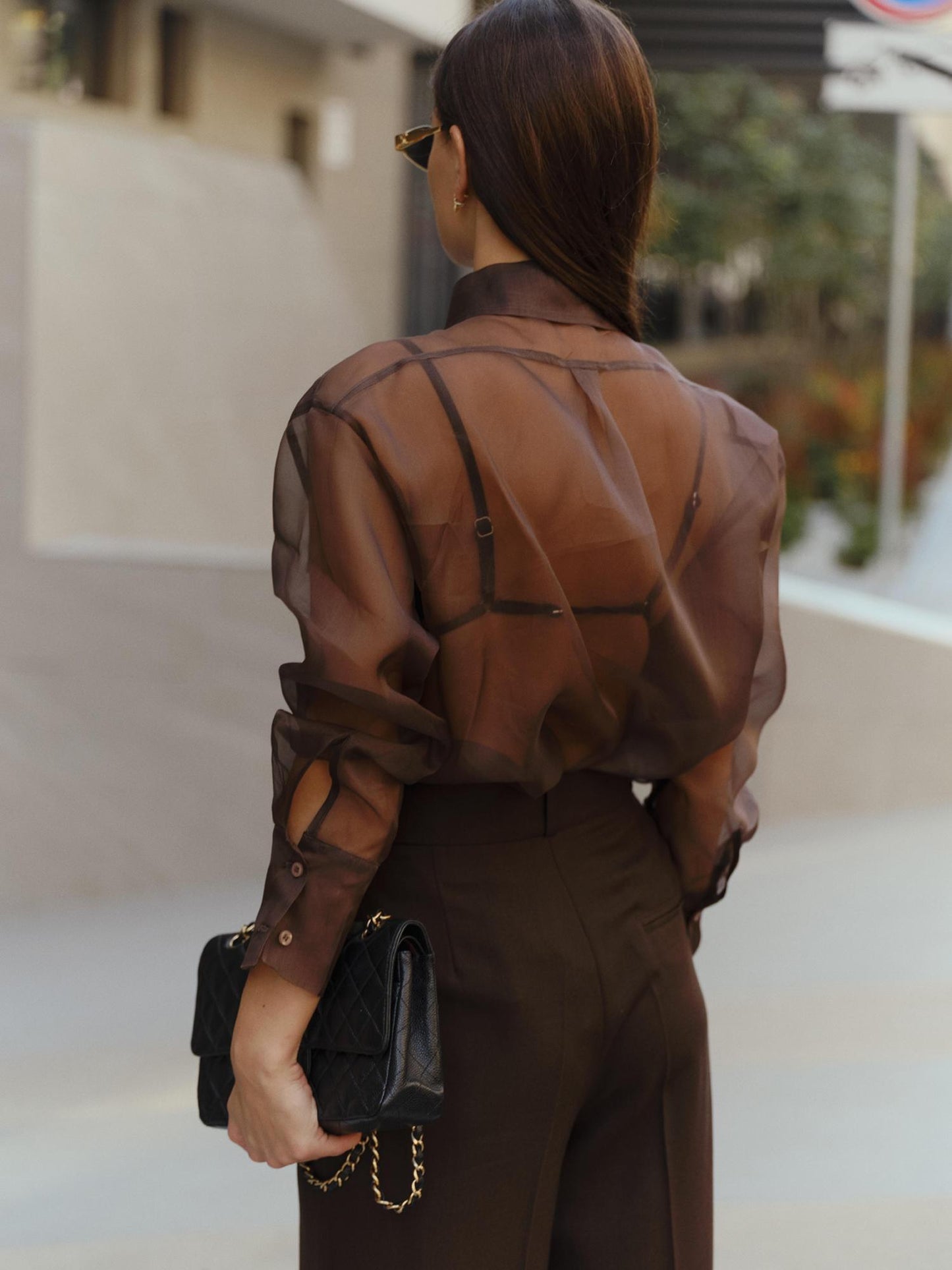 Silk organza shirt