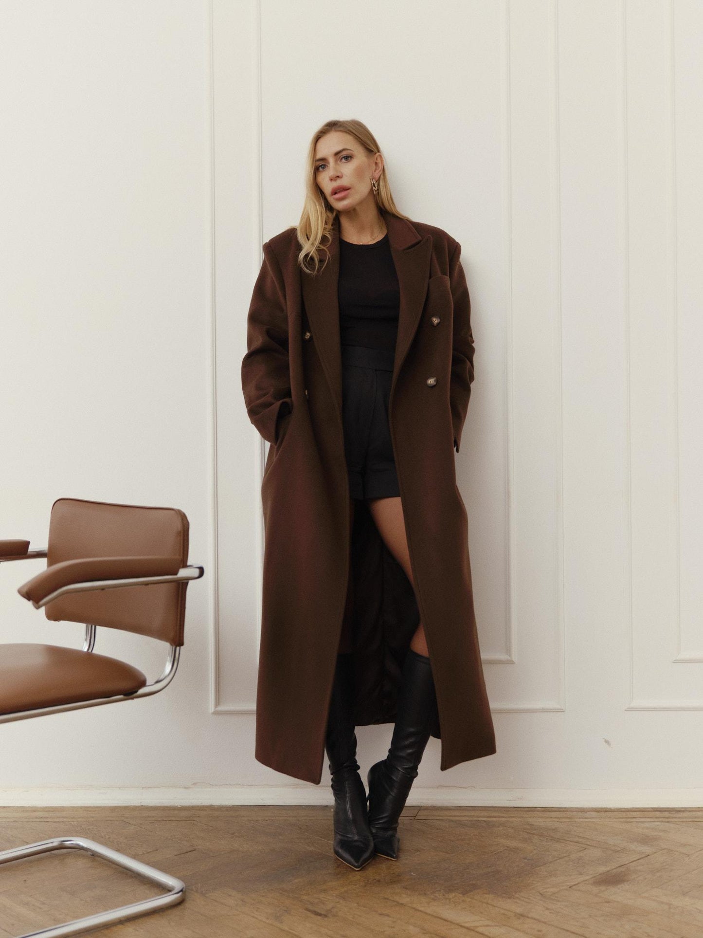 Blake loose fit cashmere coat