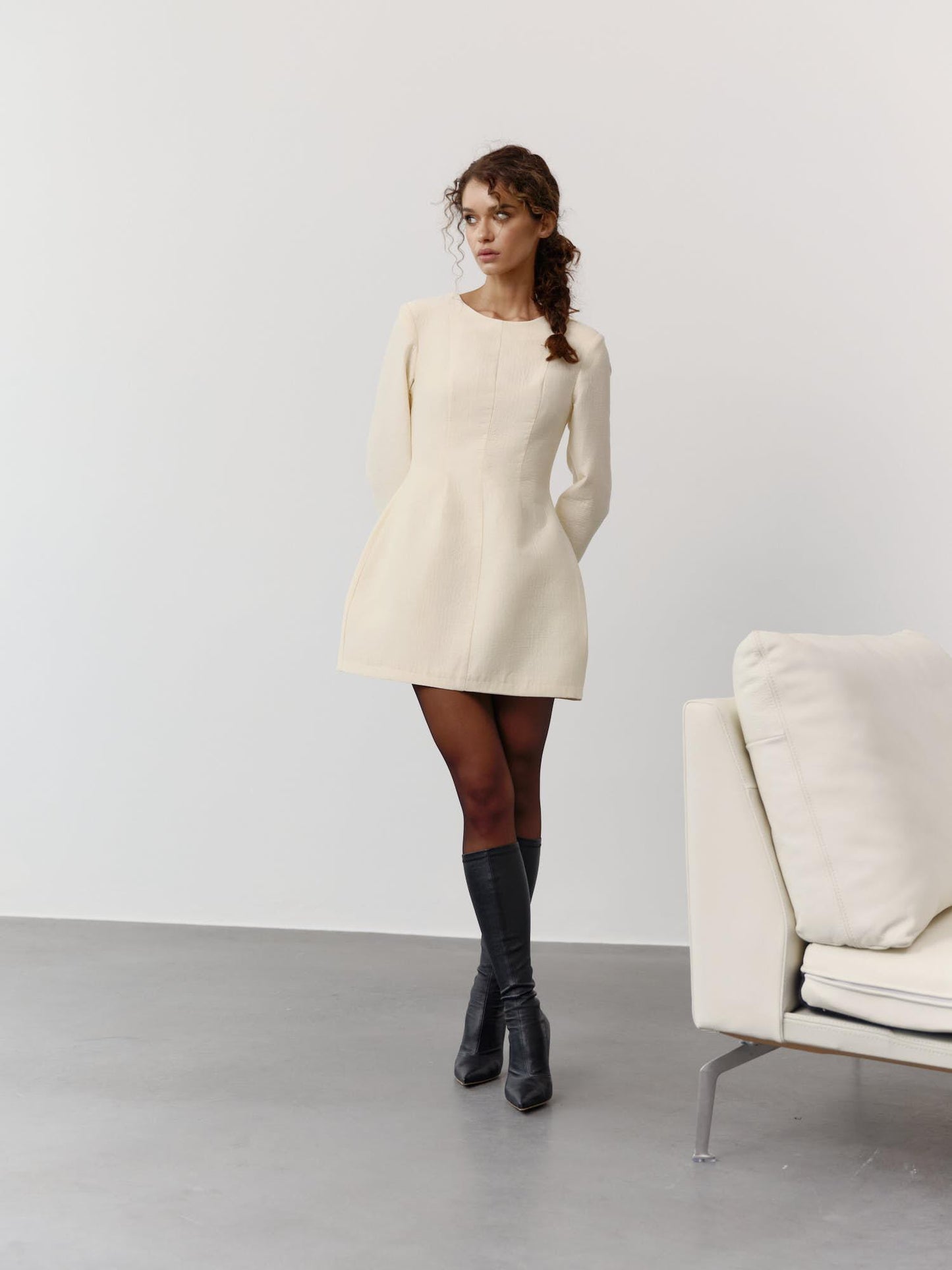 Sidney jacquard mini dress
