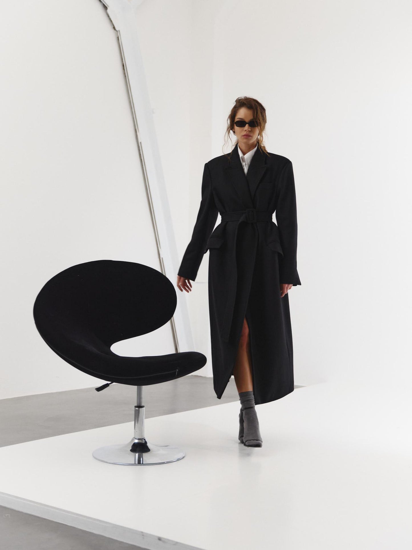 Blake wool belted coat