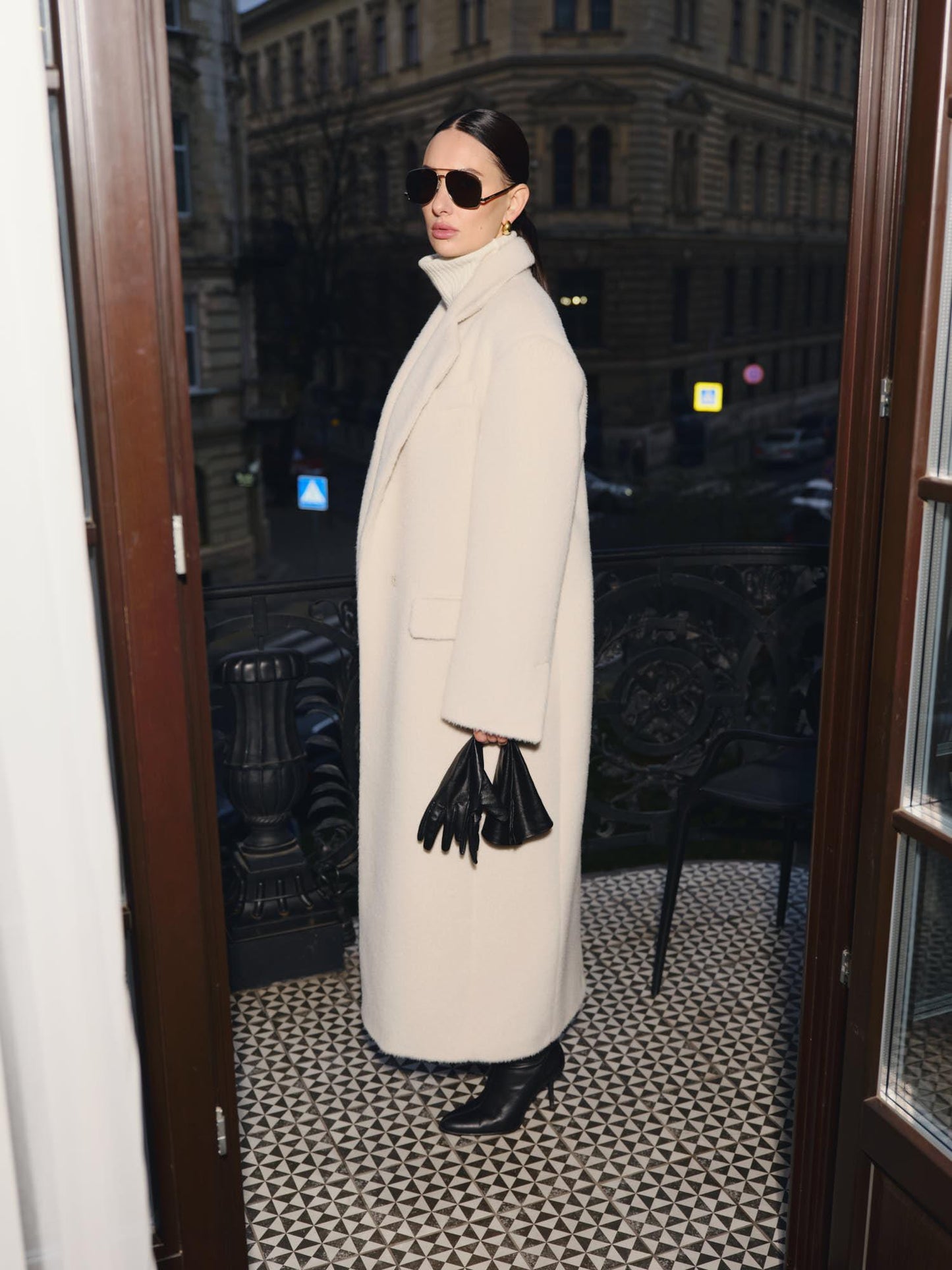 Suri alpaca relaxed fit Tyra winter coat