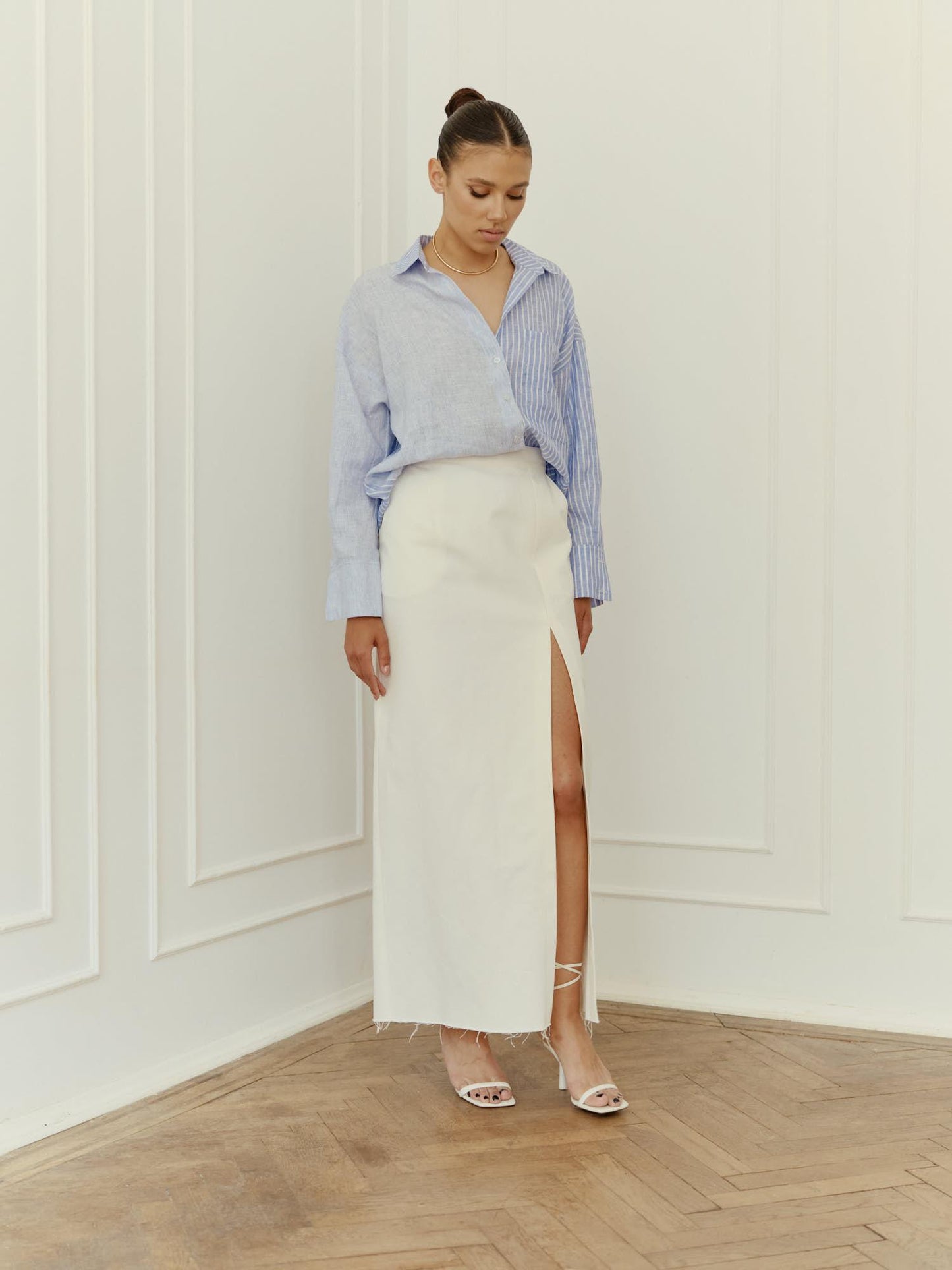 One size loose fit linen shirt