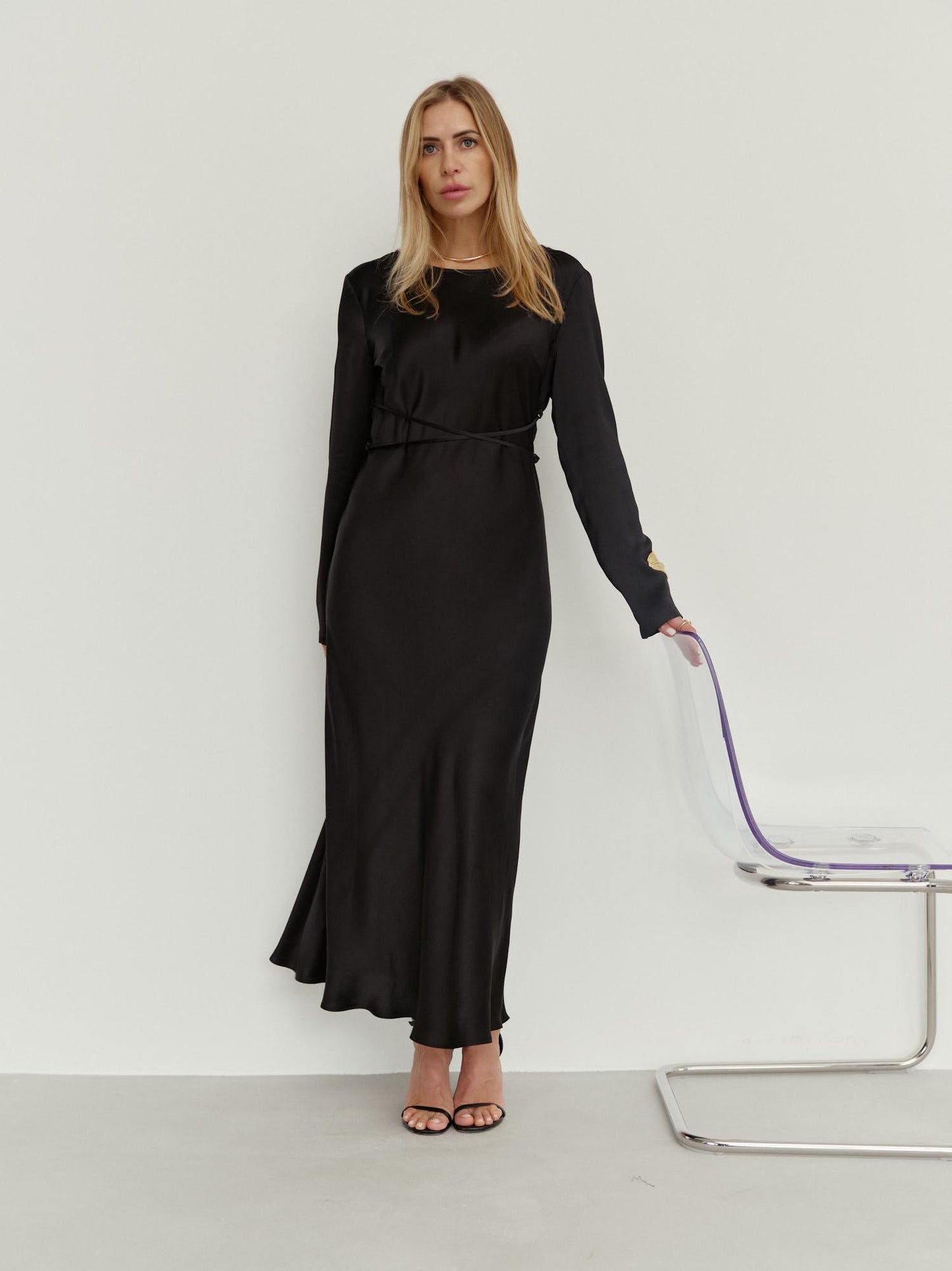 Maxi viscose slip dress