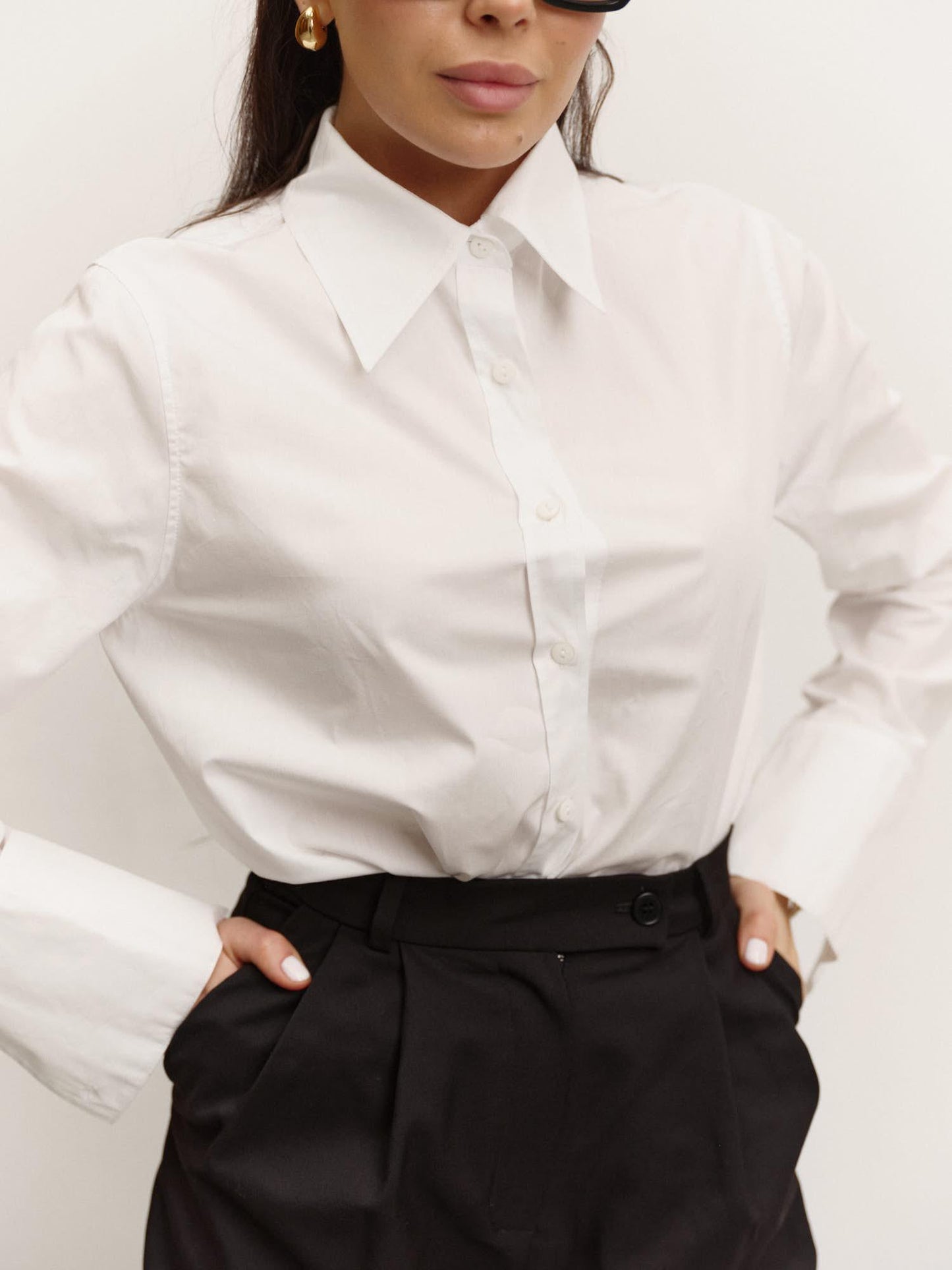 Tailored shorts in black wool