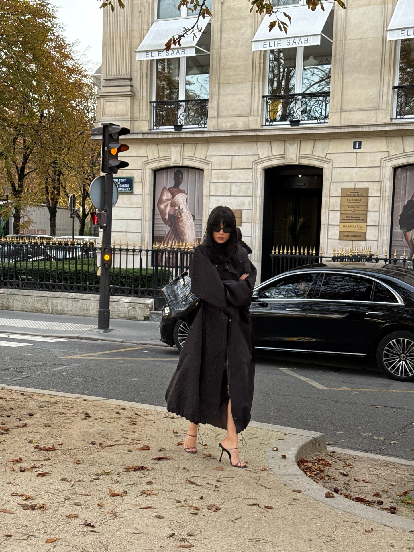 Maxi volume lined trench parka in waterproof cotton blend fabric