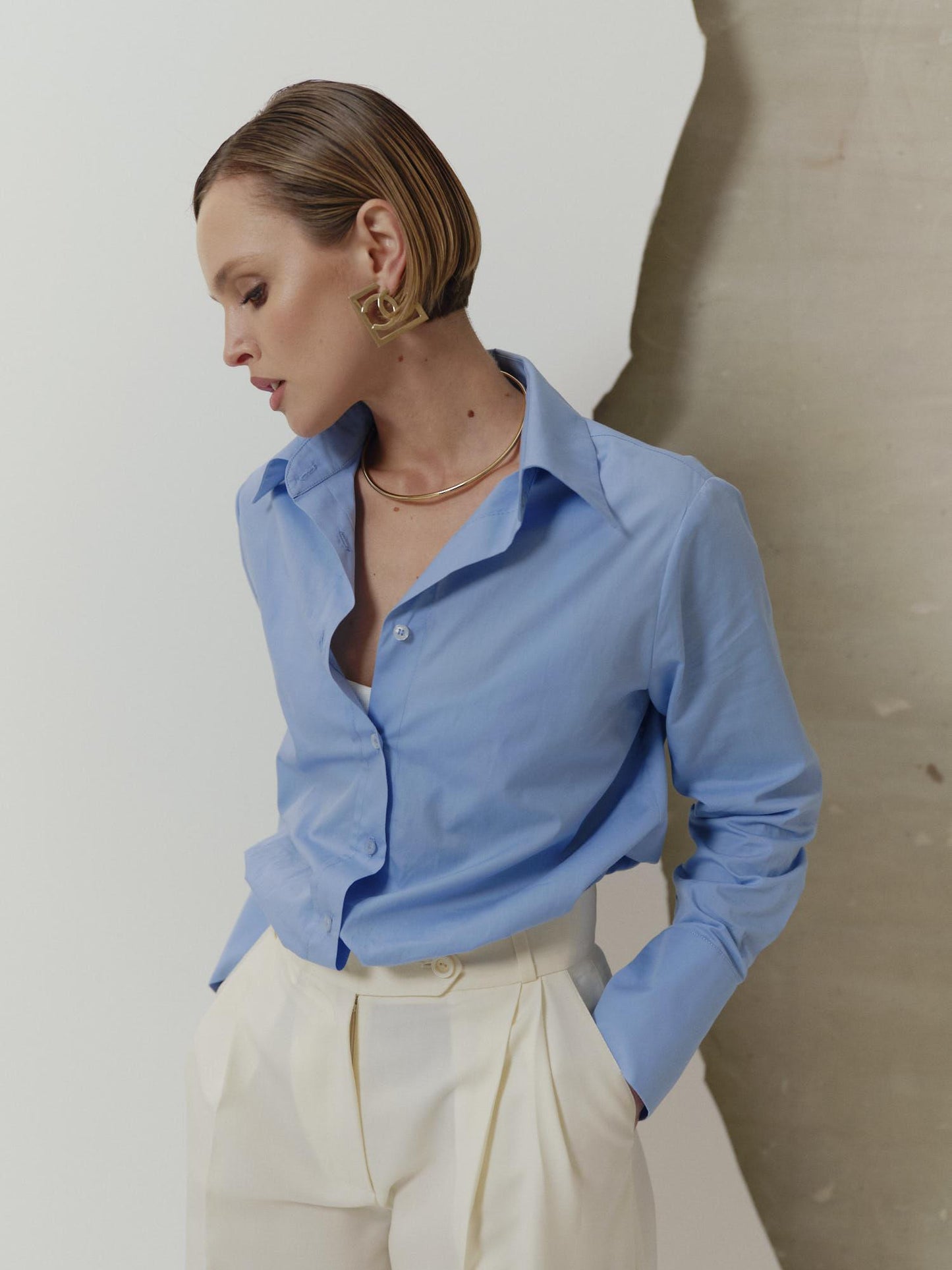 Classic fit cotton shirt