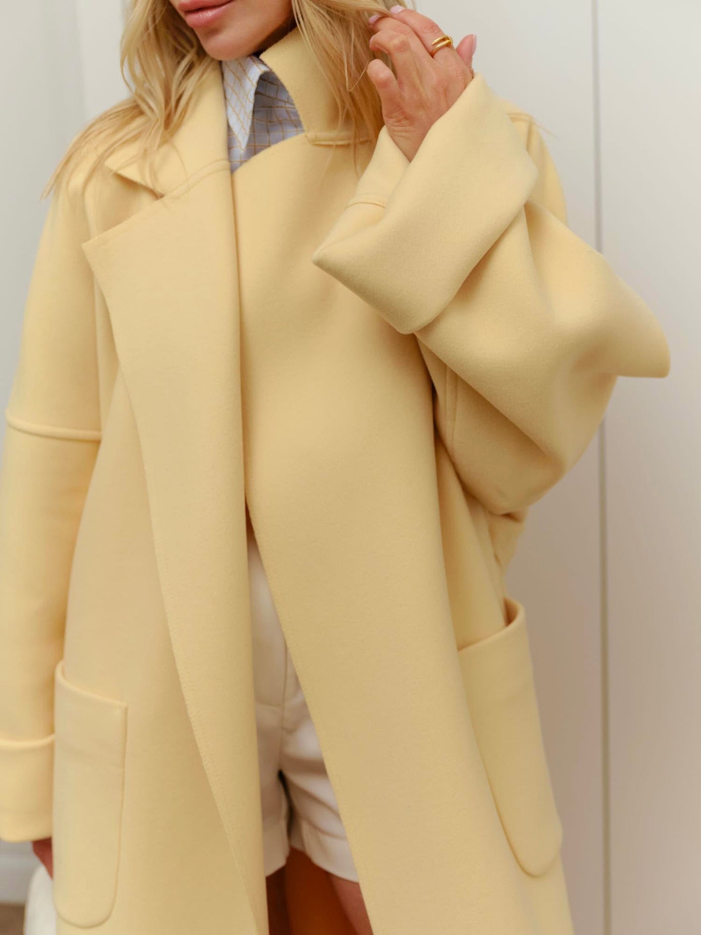 Tokyo unlined wool blend maxi coat with belt