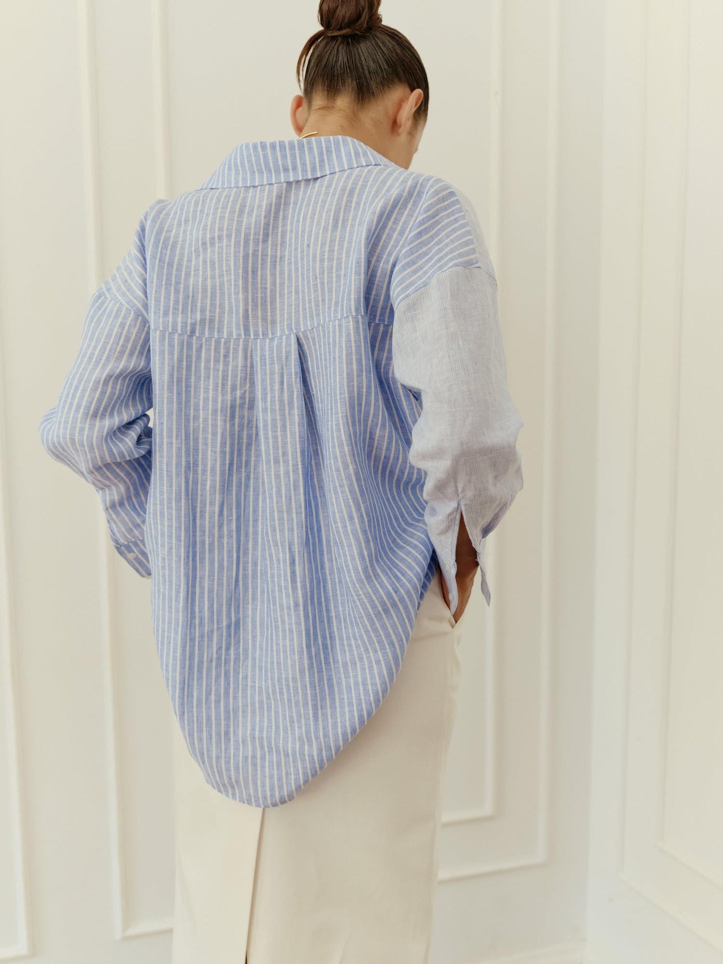 One size loose fit linen shirt