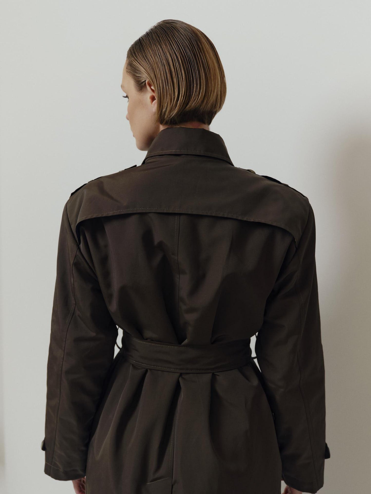 One size waterproof raincoat in khaki