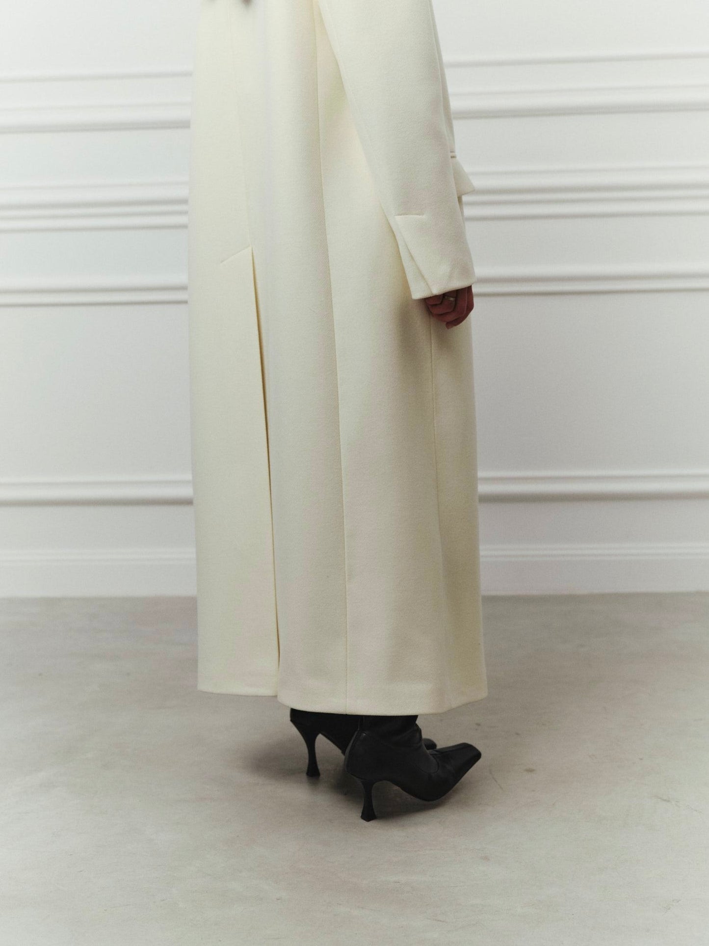 Blake virgin wool relaxed fit coat with belt