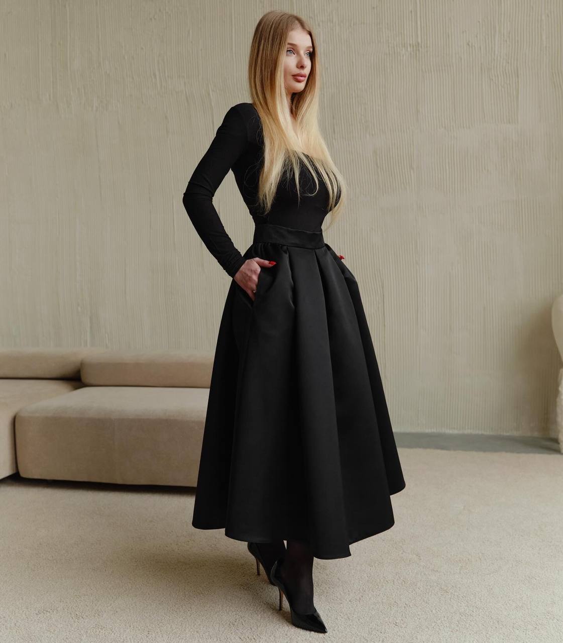Cinderella silk blend skirt