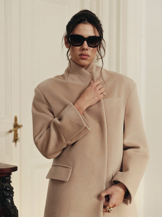 Oliver loose fit winter jacket in cashmere blend
