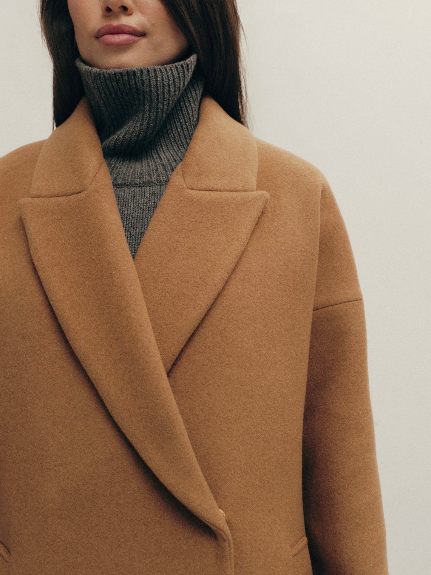 Siena winter belted coat in insulated wool