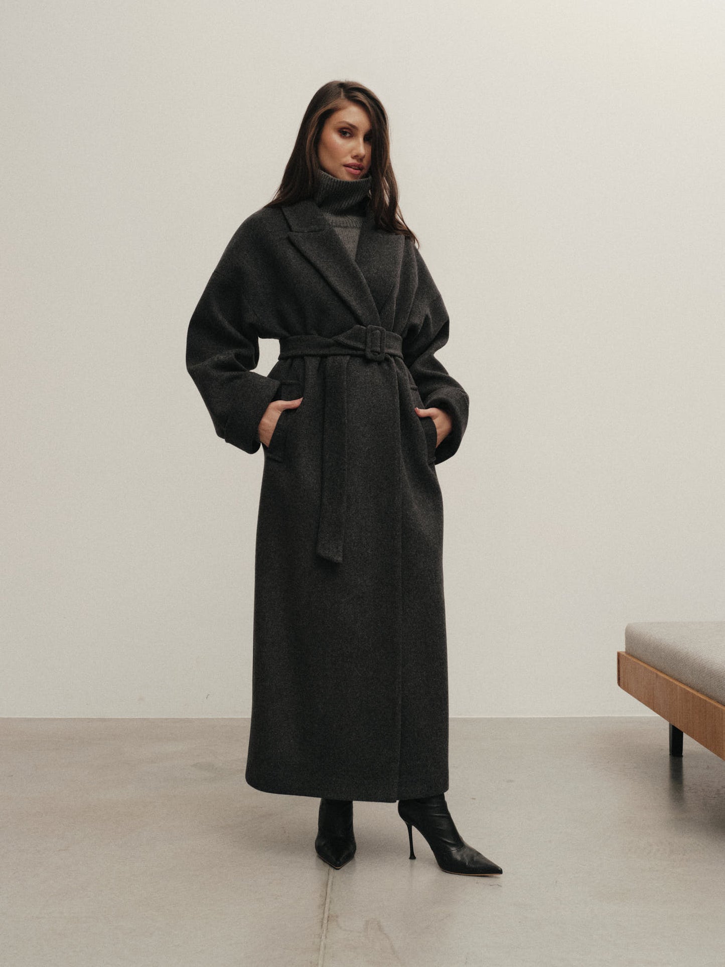 Siena winter coat in wool cashmere blend