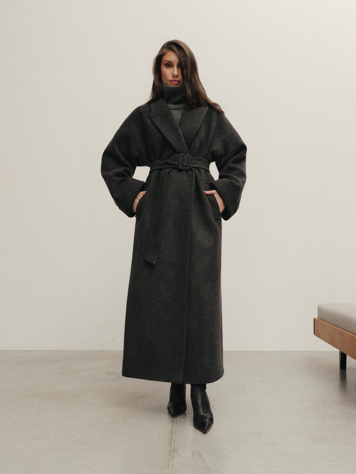 Siena winter coat in wool cashmere blend