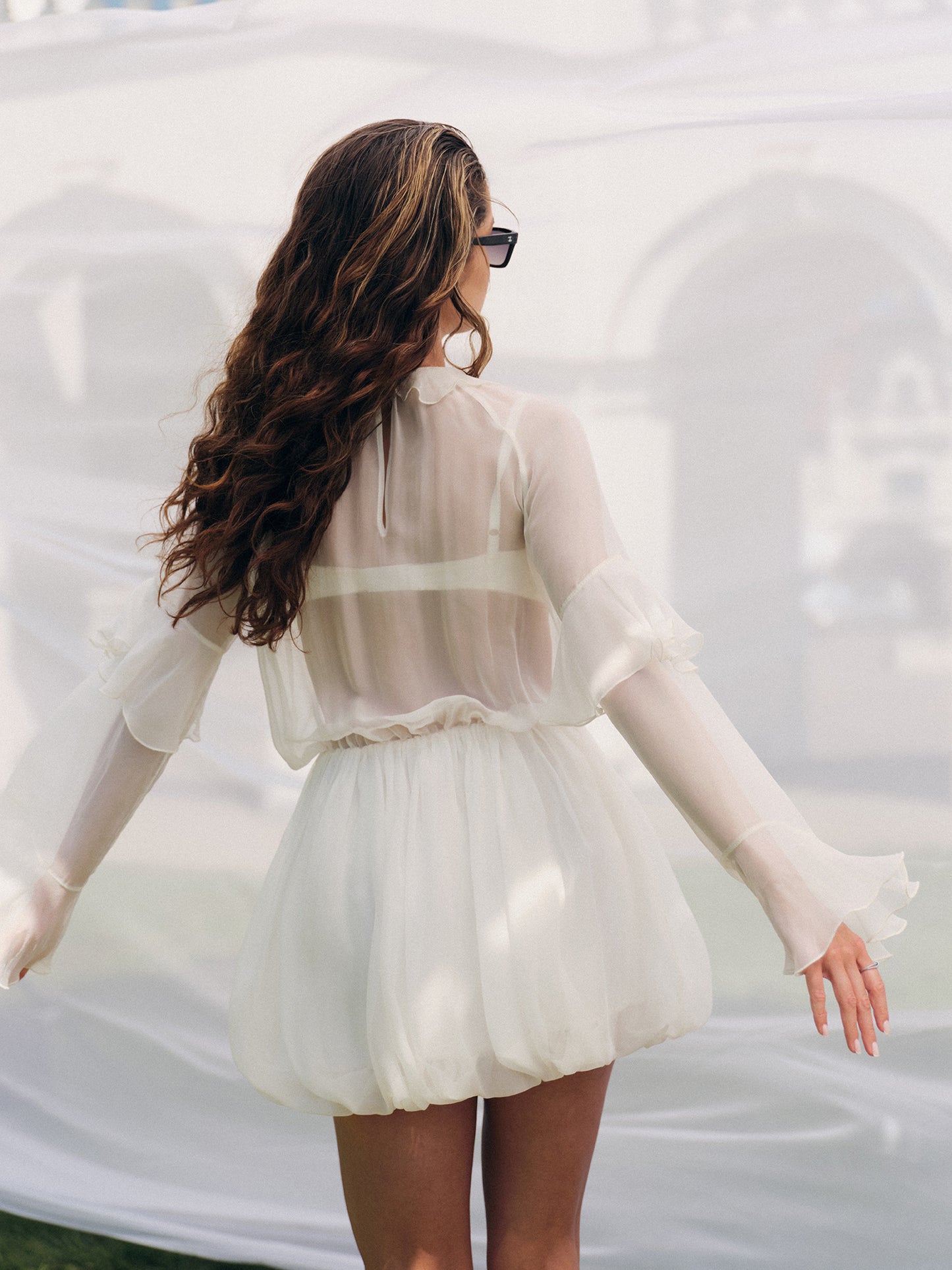 The Sky silk dress