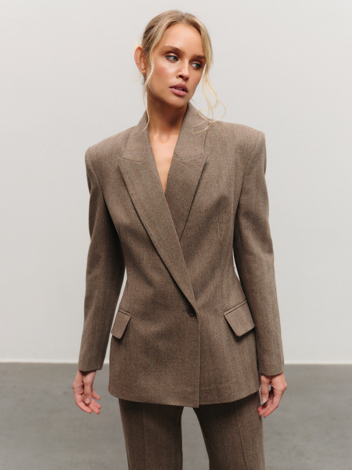 Sharon fitted wool double-breasted jacket