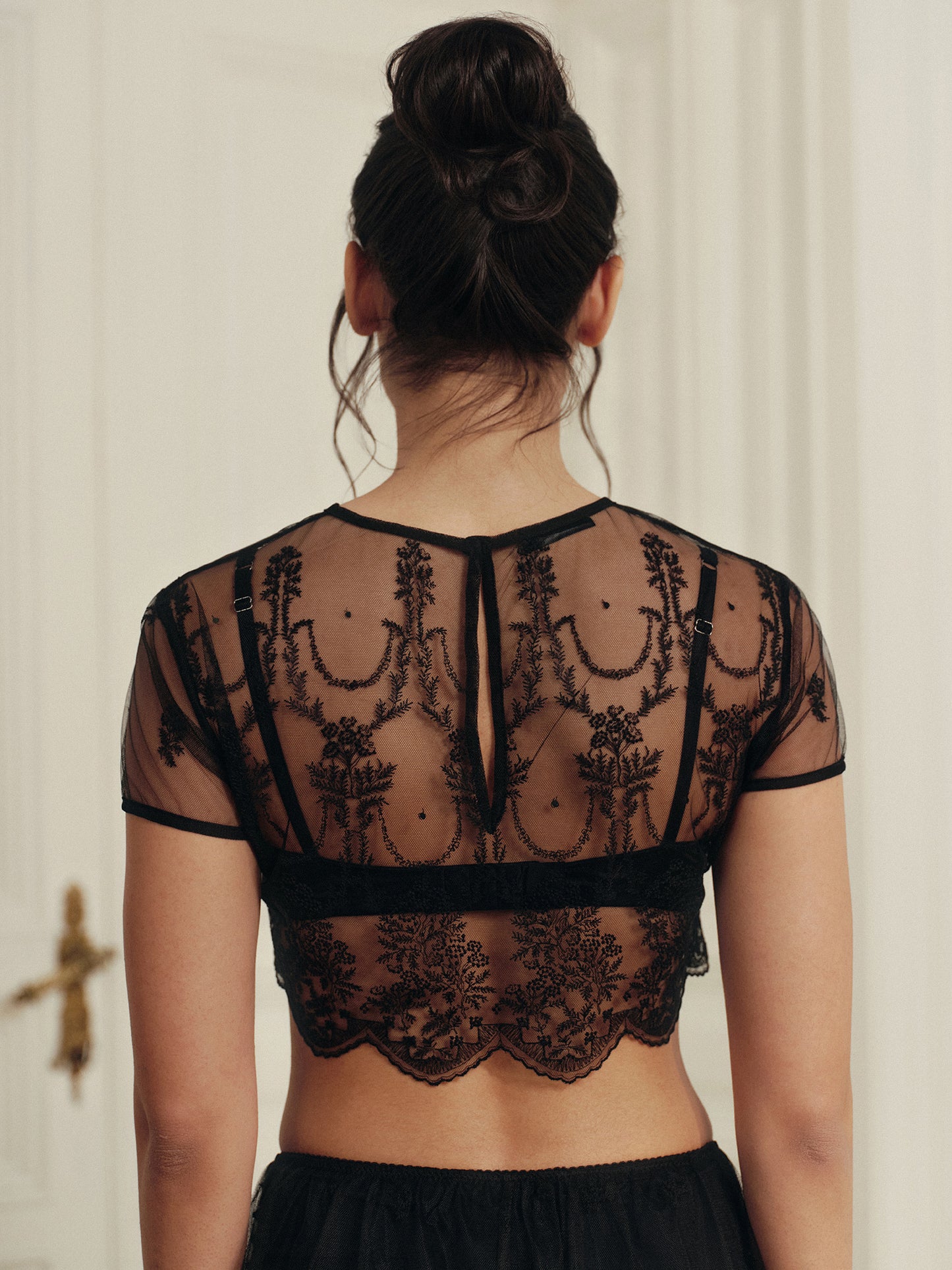 Crop lace top