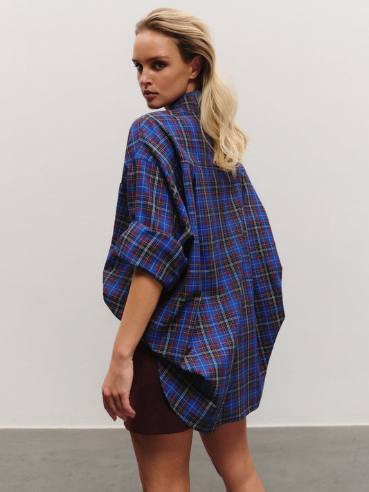 Relaxed fit  soft cotton shirt with breast pocket