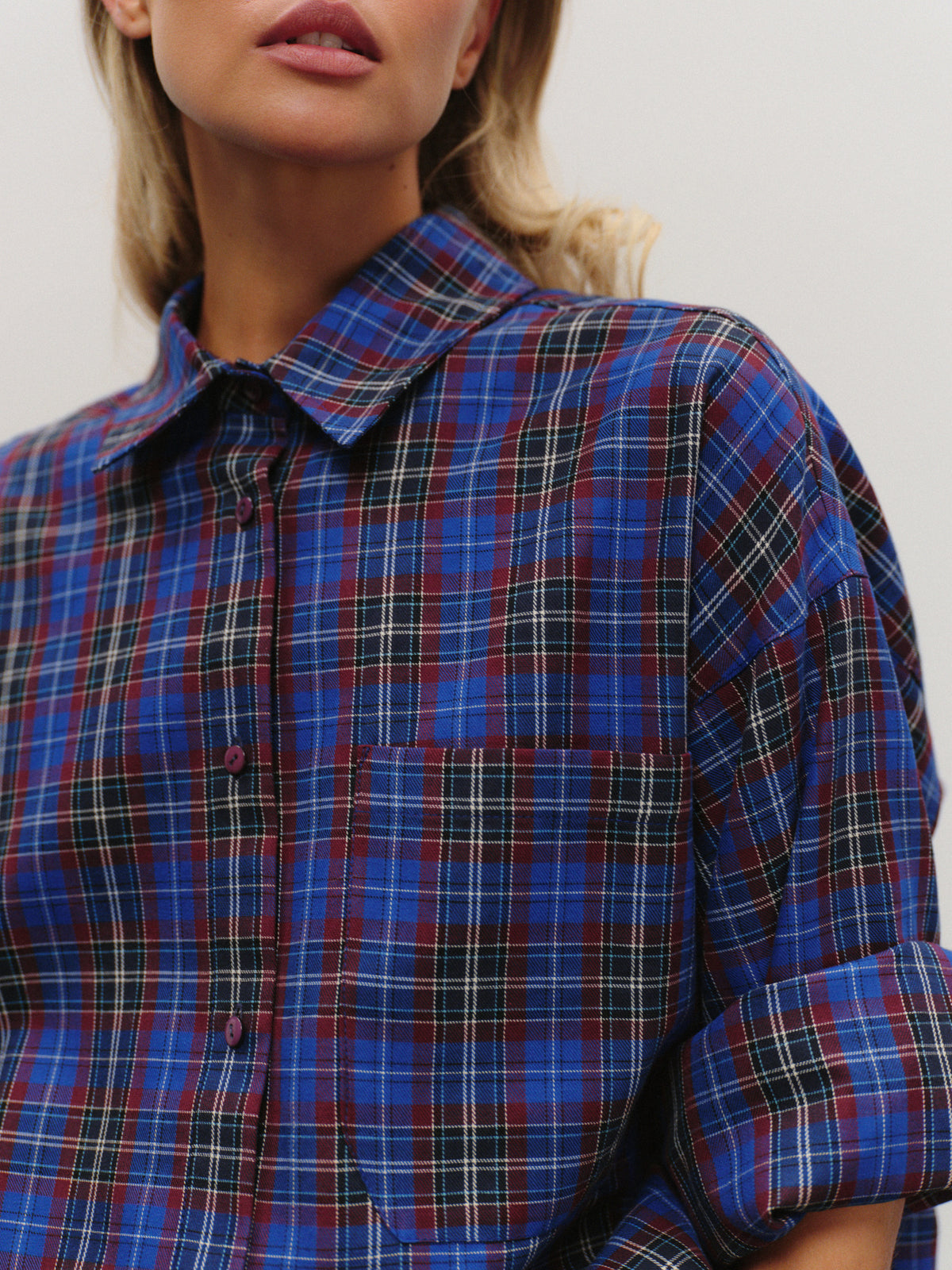 Relaxed fit  soft cotton shirt with breast pocket
