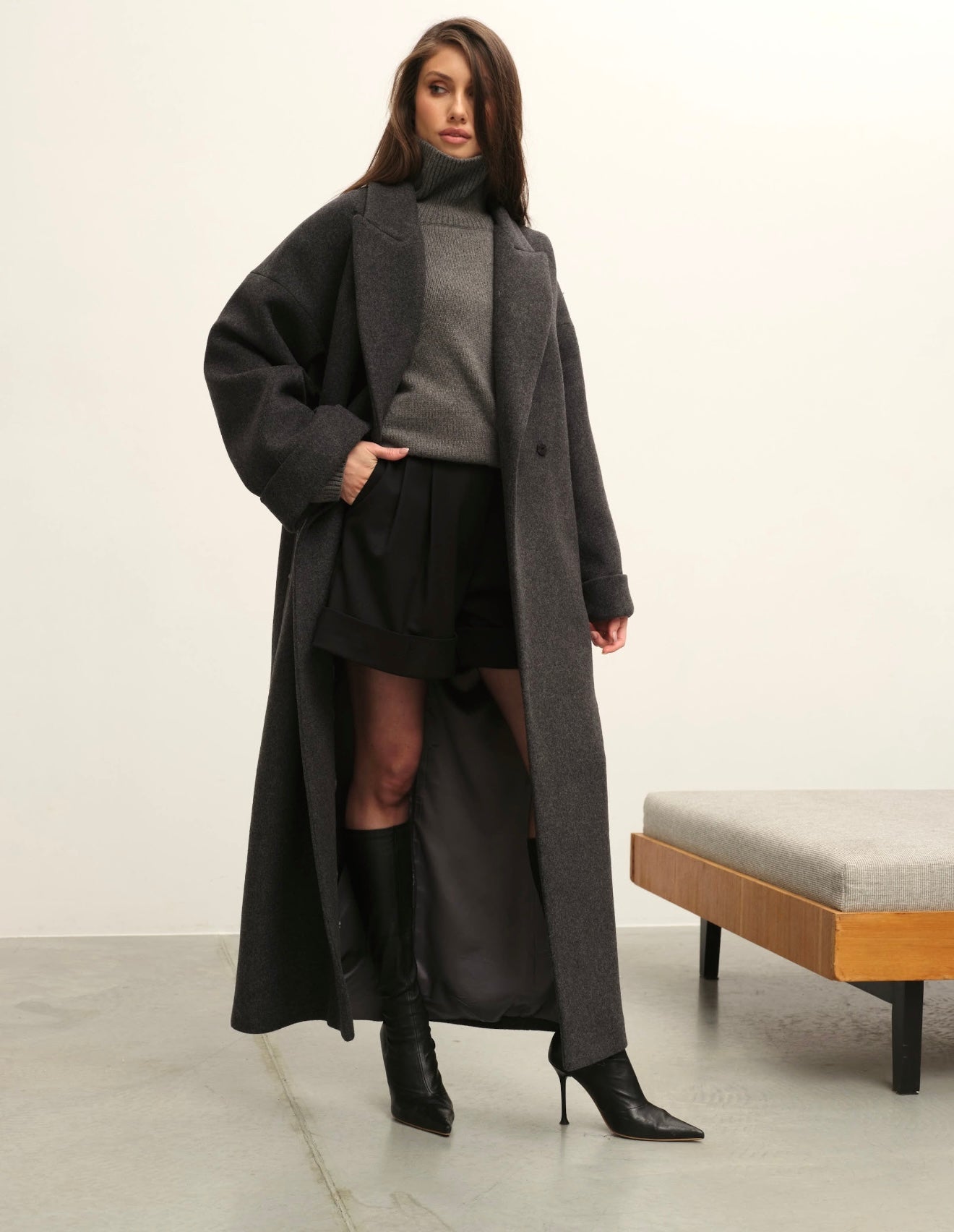 Siena winter coat in wool cashmere blend