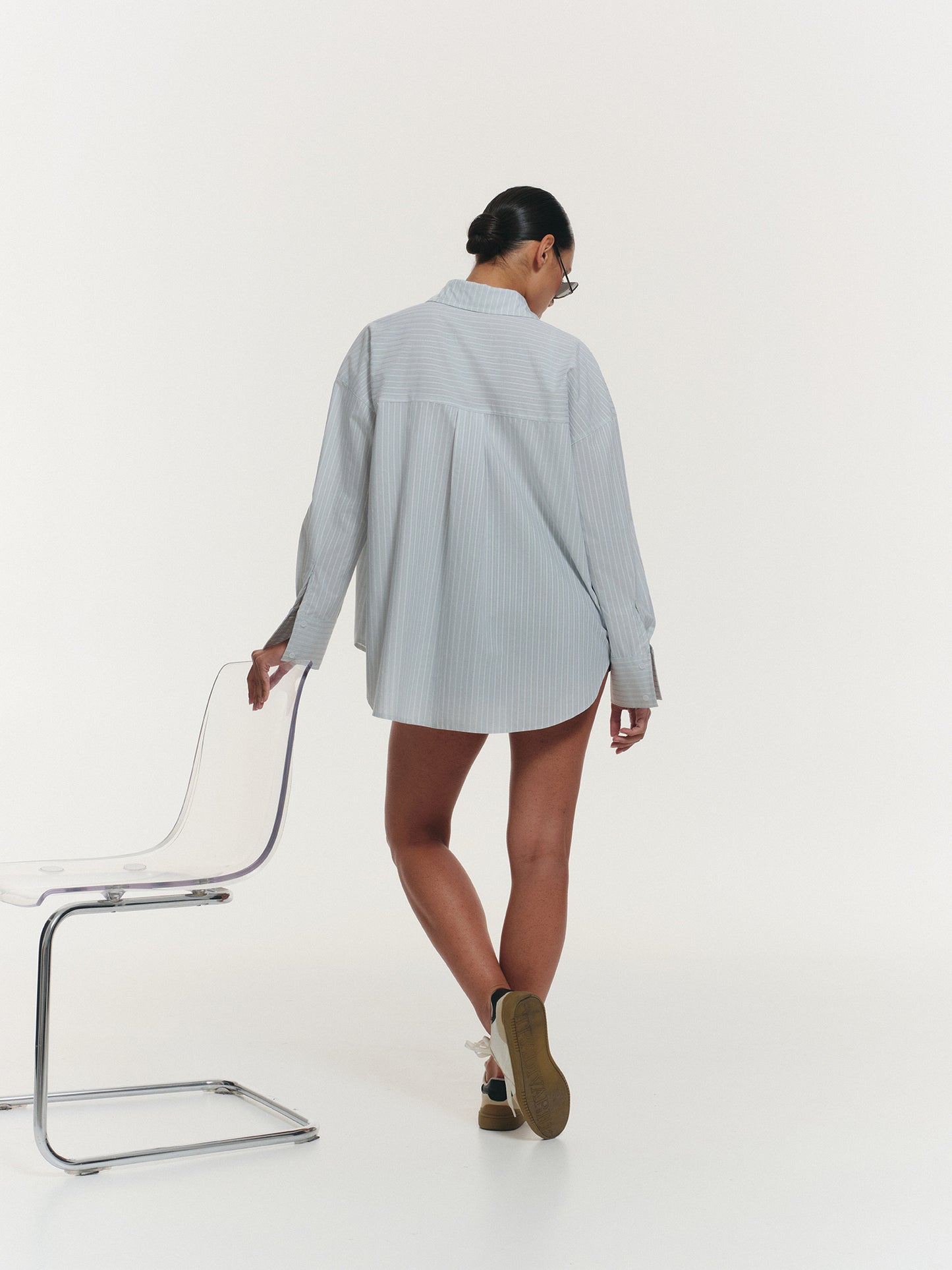 Relaxed fit  cotton shirt with breast pocket
