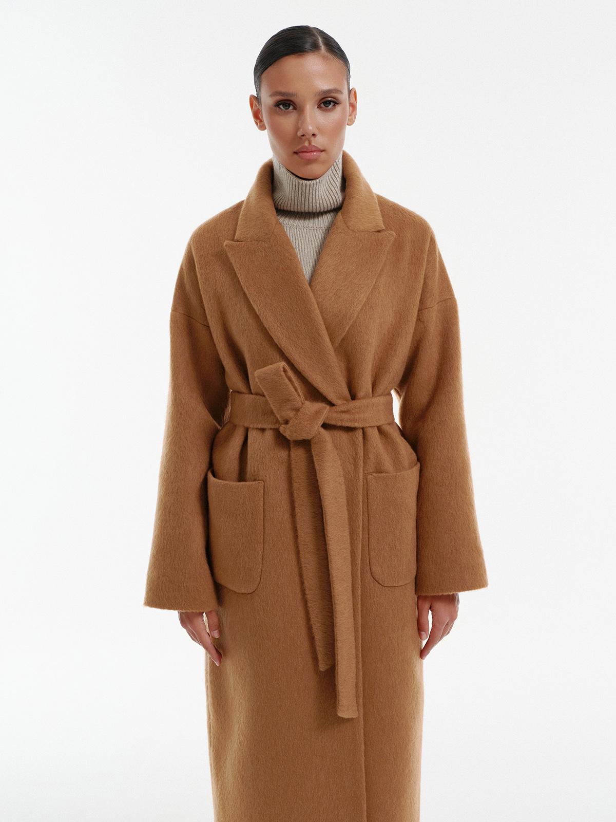 Siena winter coat in wool mohair alpaca blend