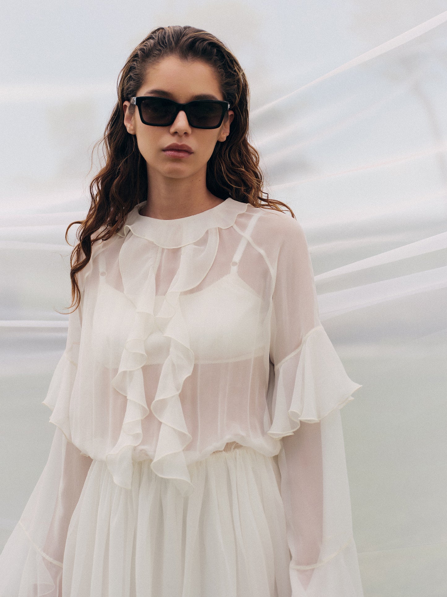 The Sky silk dress