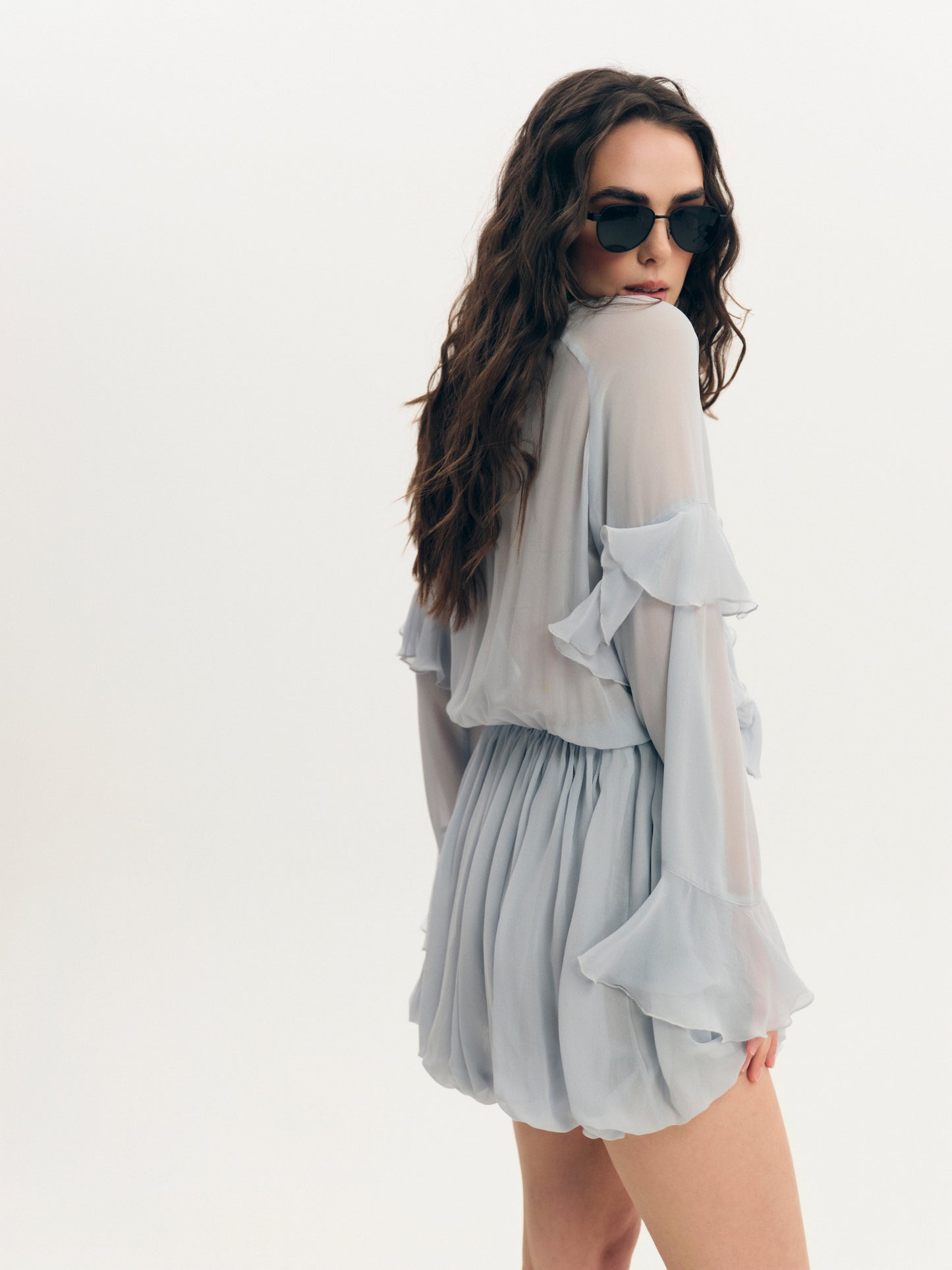 The Sky silk dress