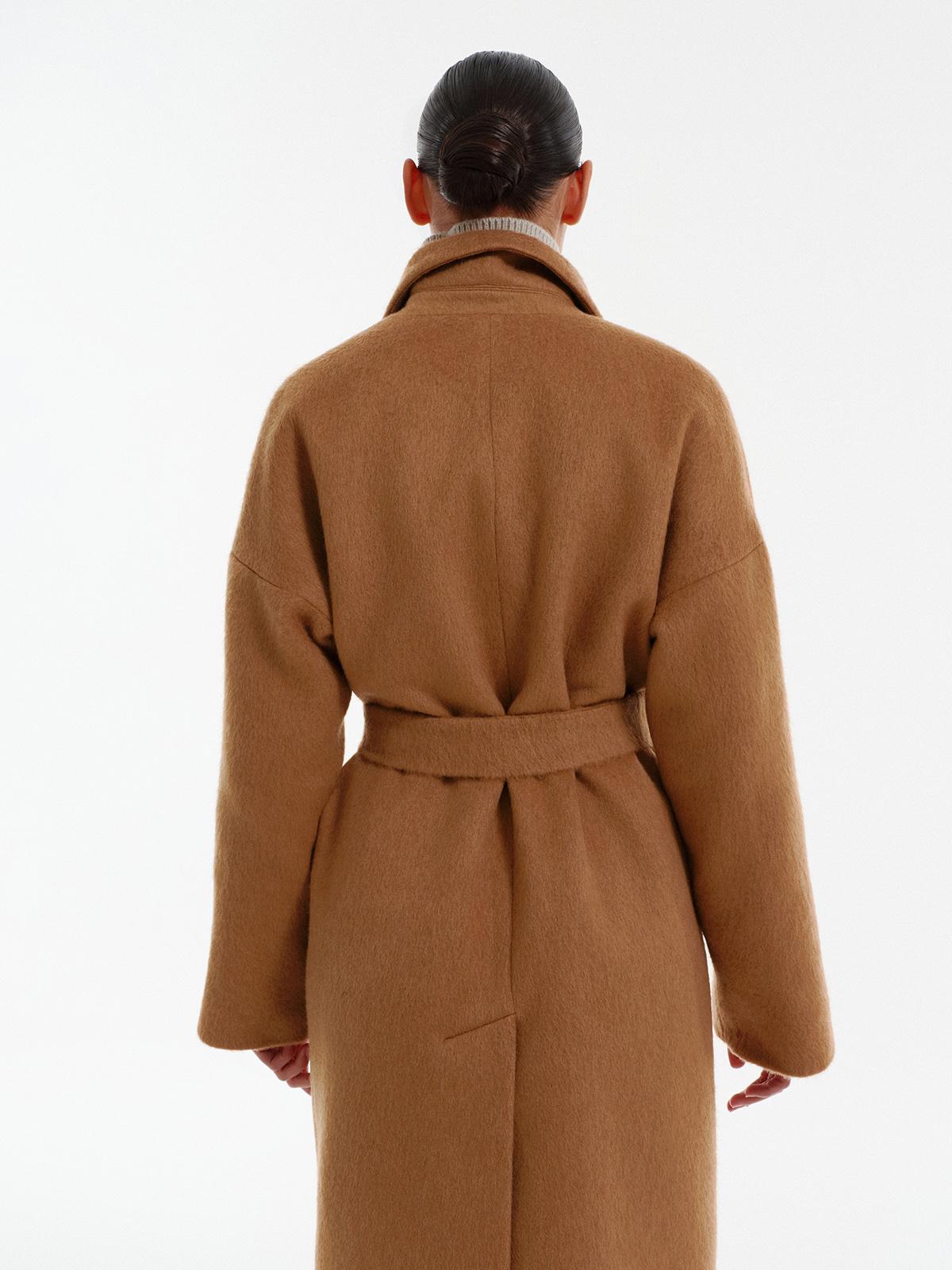 Siena winter coat in wool mohair alpaca blend