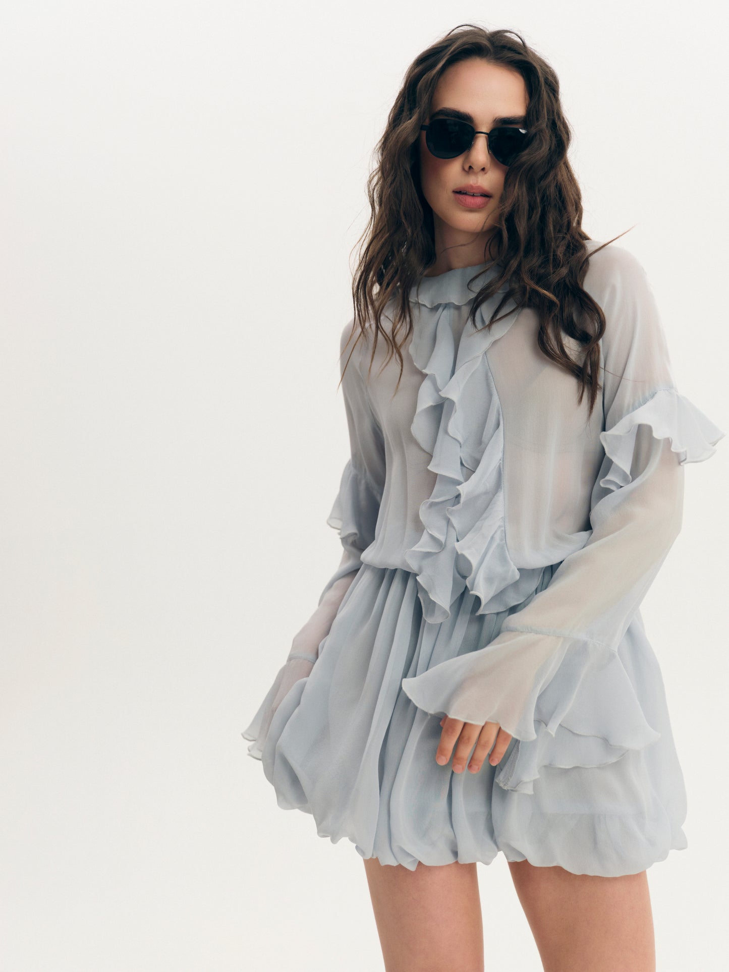 The Sky silk dress