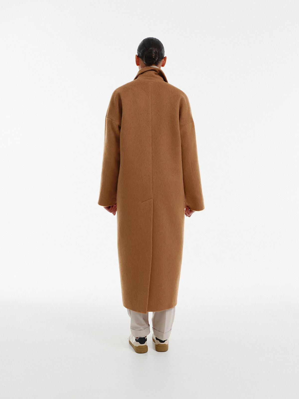 Siena winter coat in wool mohair alpaca blend