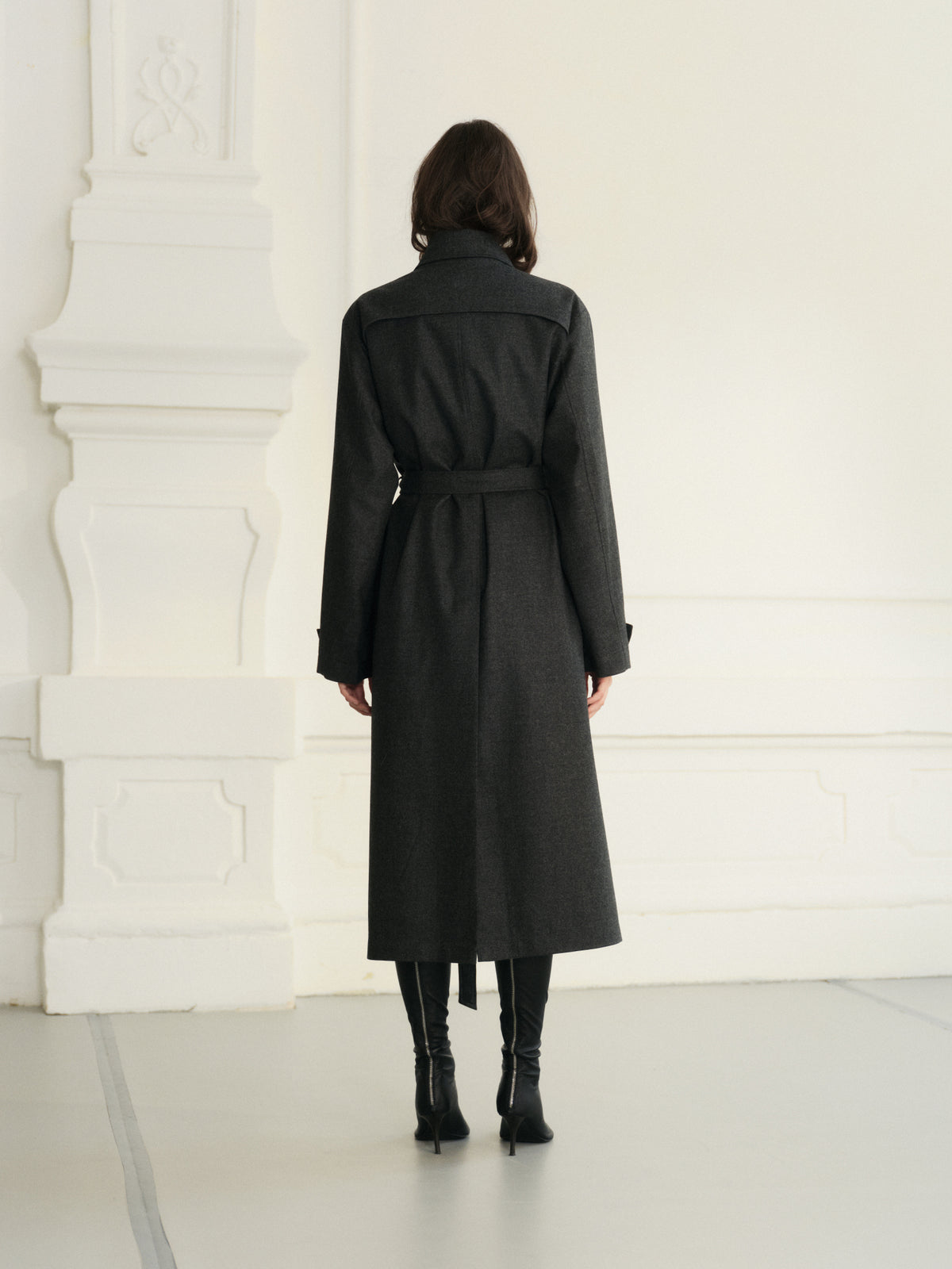 Classic contemporary fit waterproof cashmere raincoat