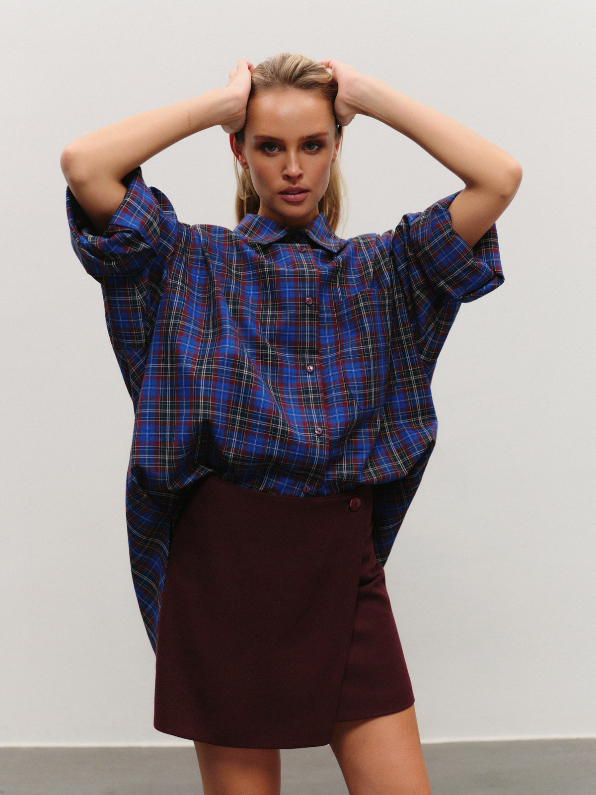 Relaxed fit  soft cotton shirt with breast pocket