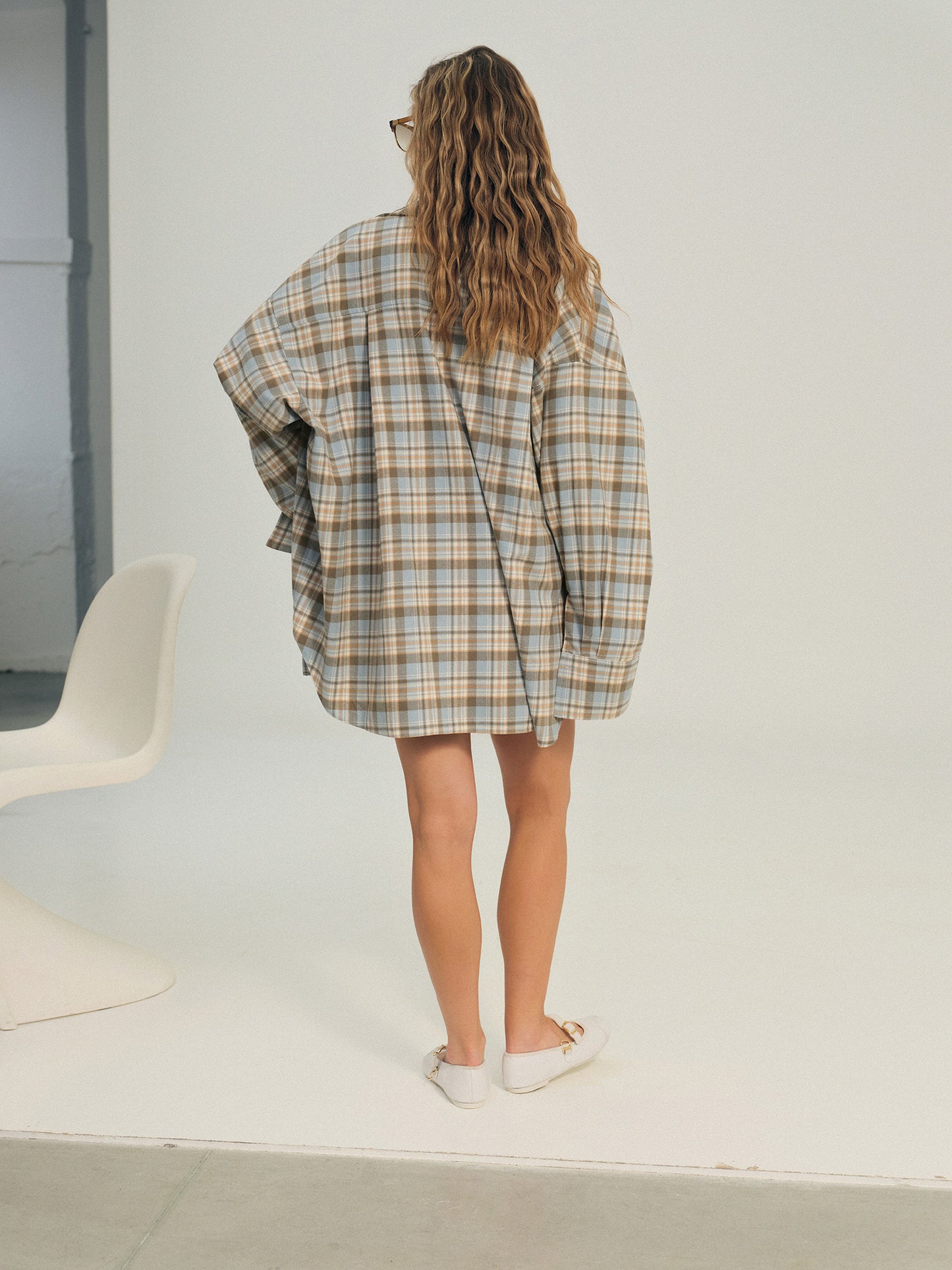 Relaxed fit  cotton shirt with breast pocket