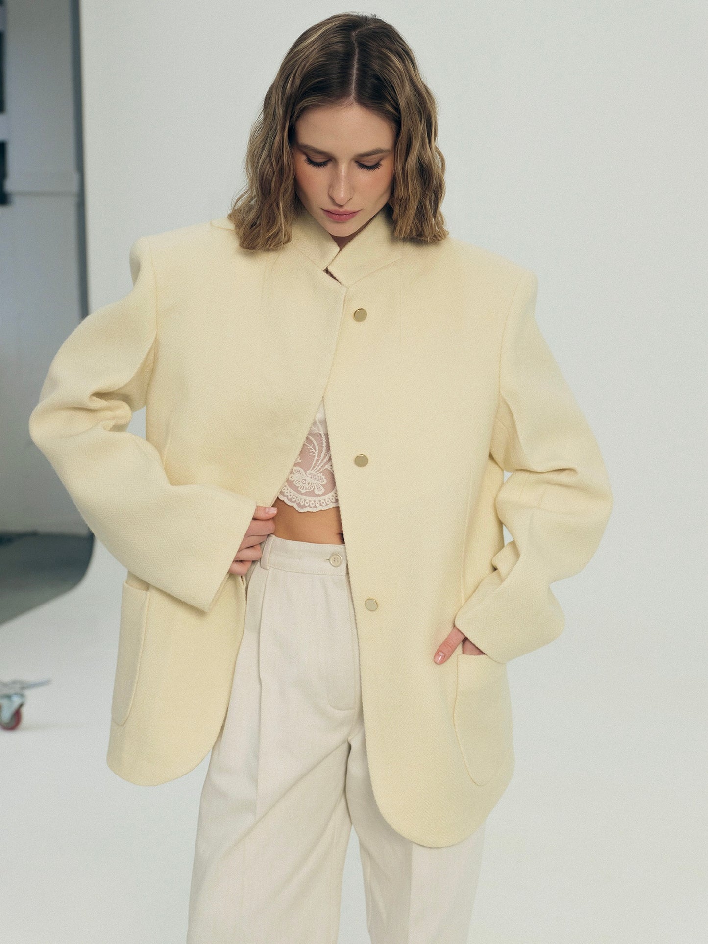 Paris tailored jacket in cashmere silk blend