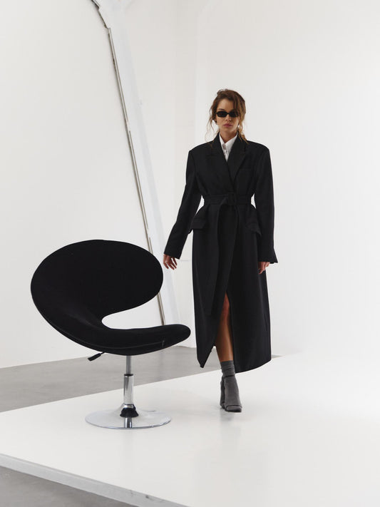 Blake wool belted coat