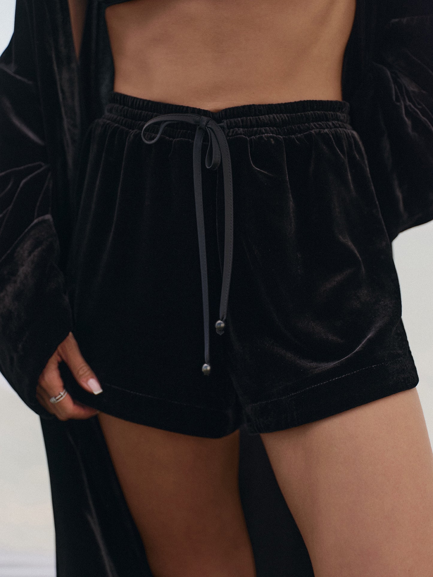 Two-piece set in viscose silk blend