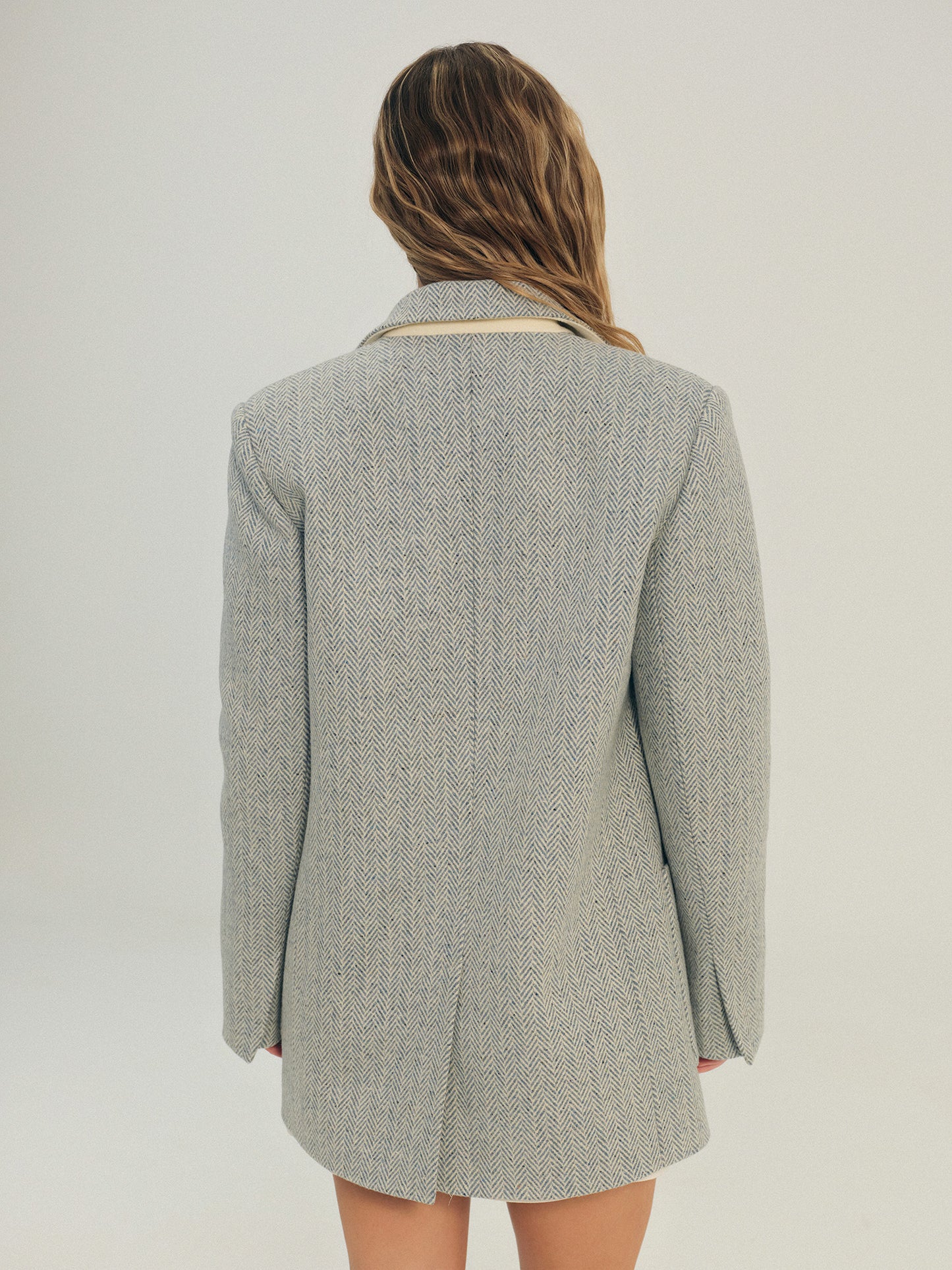 Austin regular fit wool jacket with accent under collar