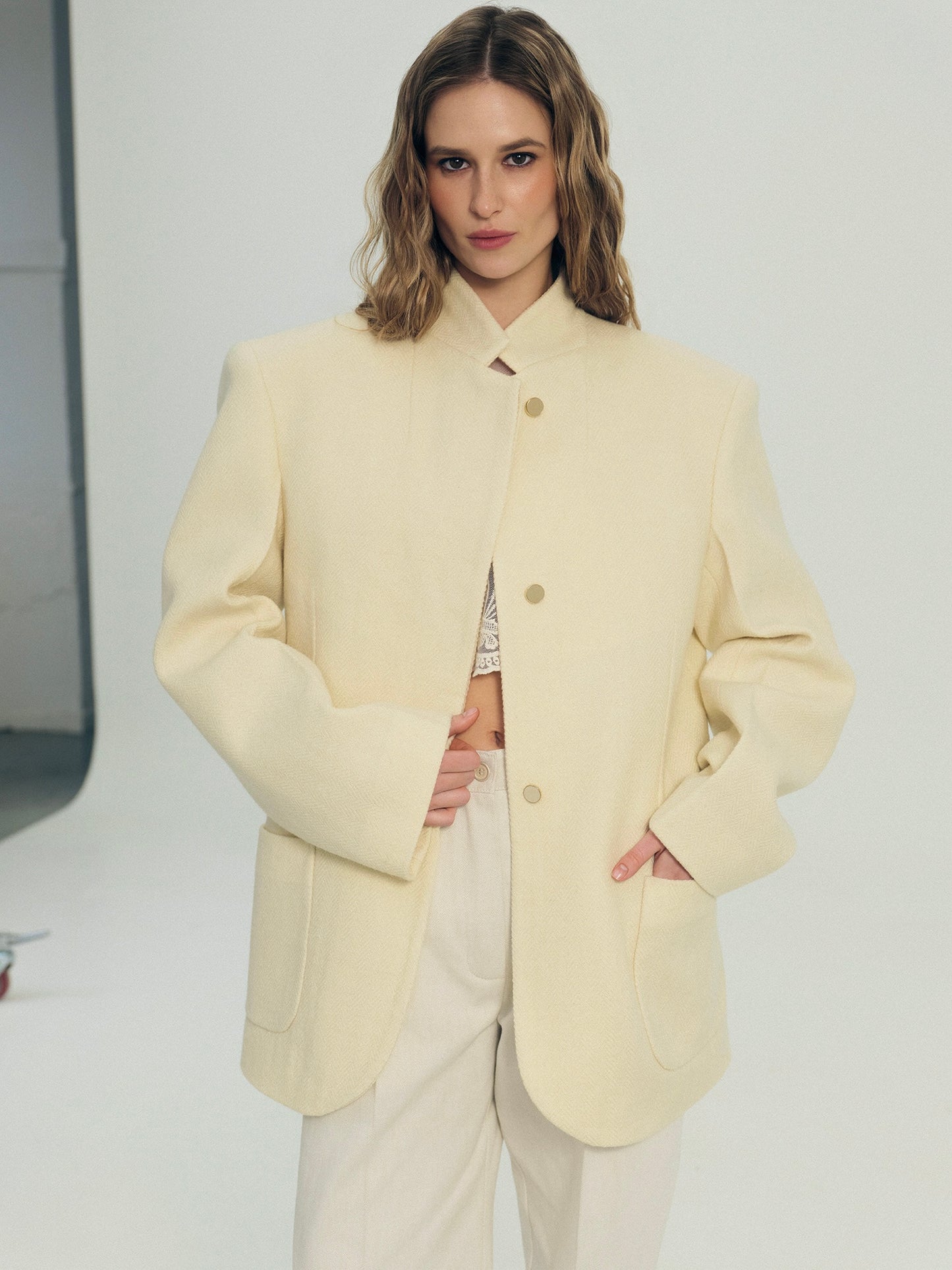 Paris tailored jacket in cashmere silk blend