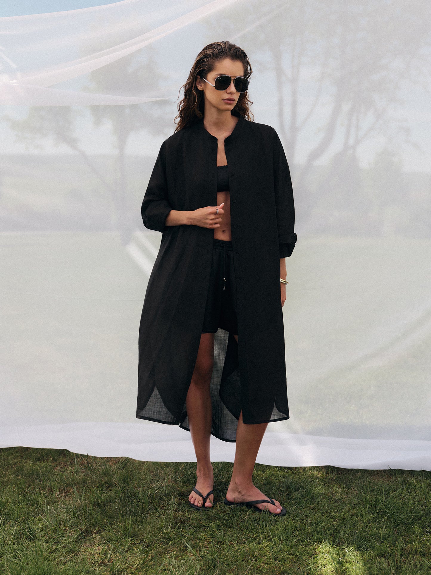 Relaxed fit tunic shirt
