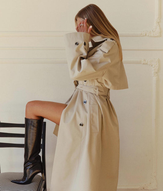 Waterproof oversized trench coat